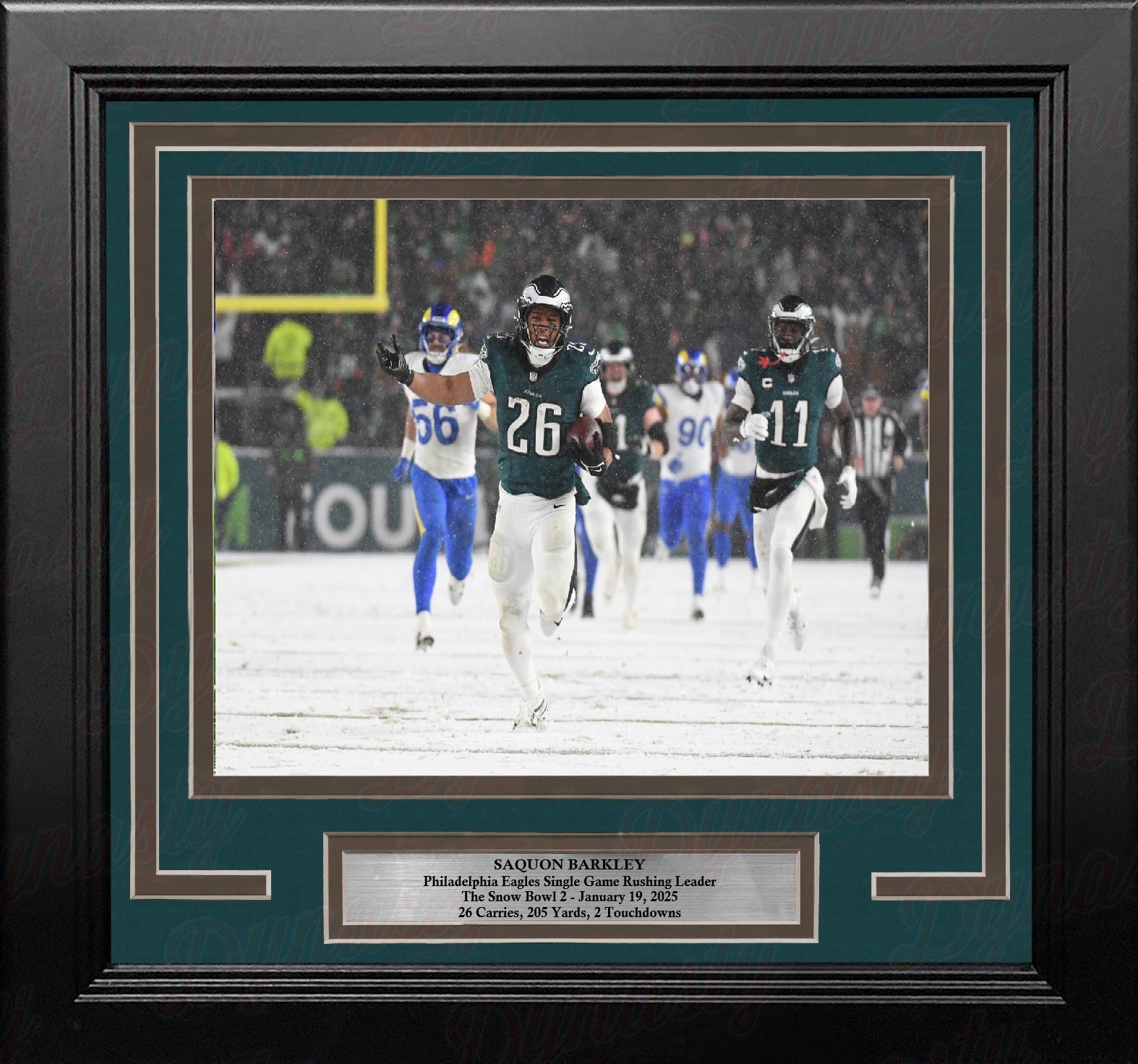 Saquon Barkley Snow Bowl Celebration Philadelphia Eagles 8" x 10" Framed Football Photo