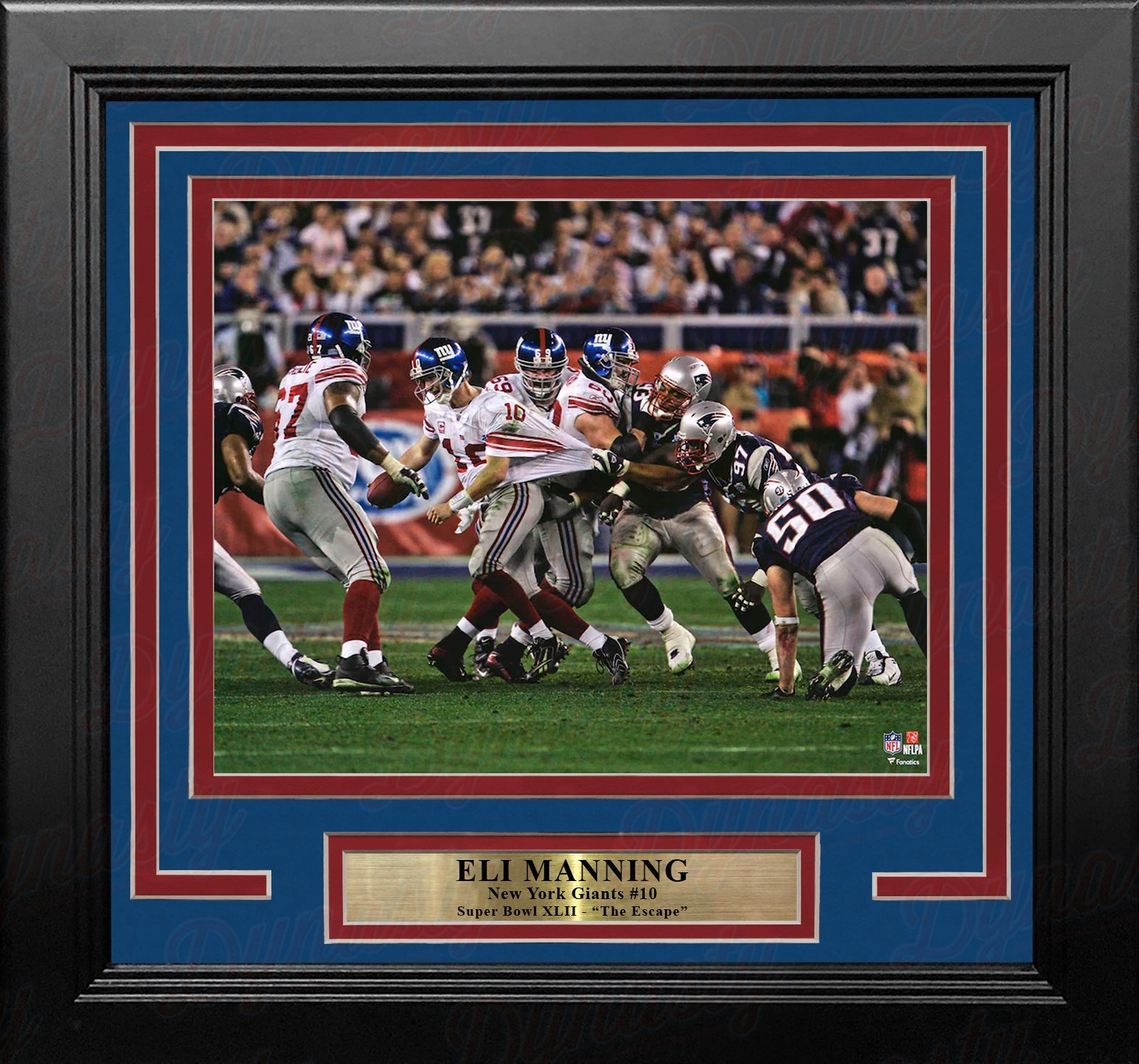 Eli Manning Super Bowl XLII Escape New York Giants 8" x 10" Framed Football Photo