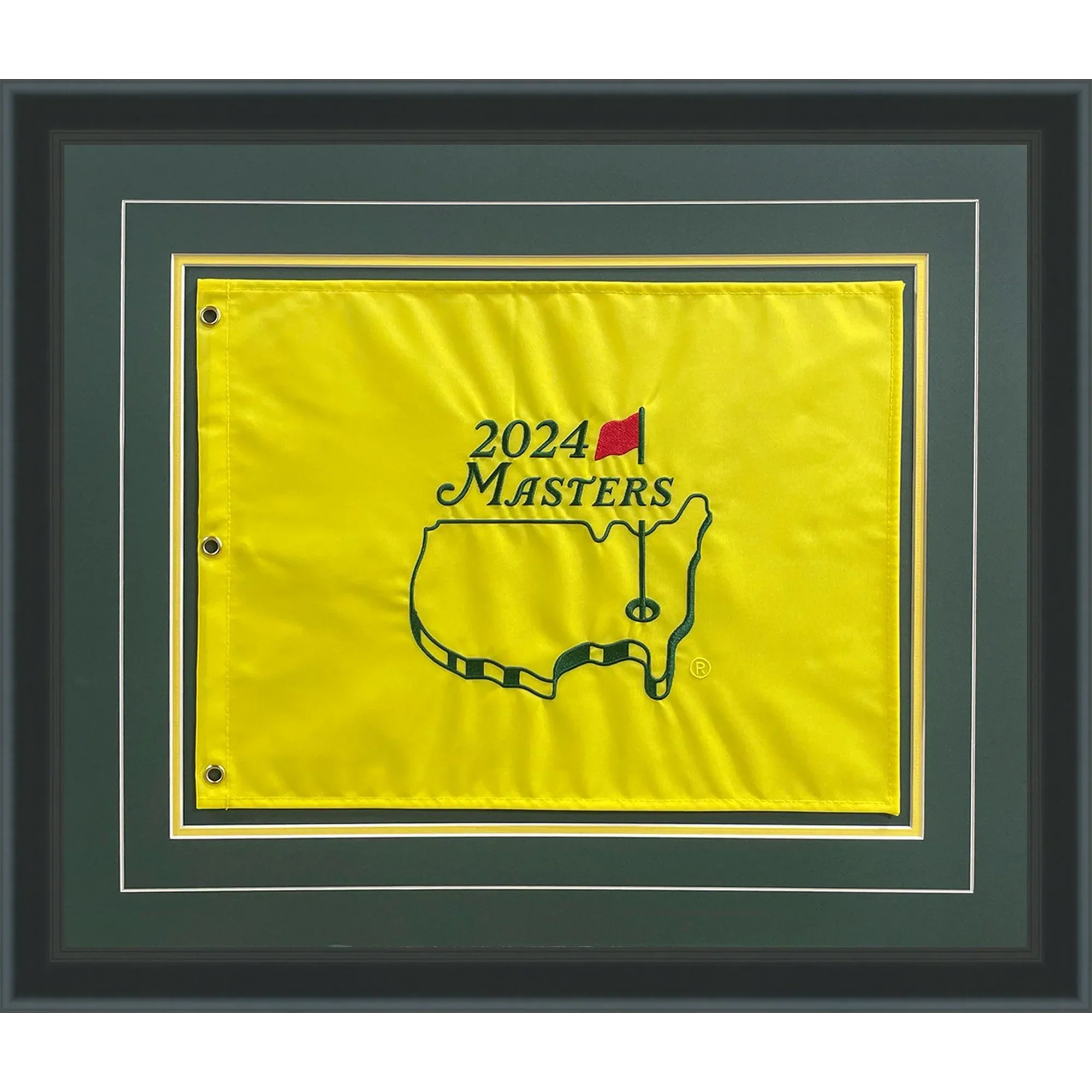 2024 Masters Deluxe Framed Golf Pin Flag - Scottie Scheffler Champion