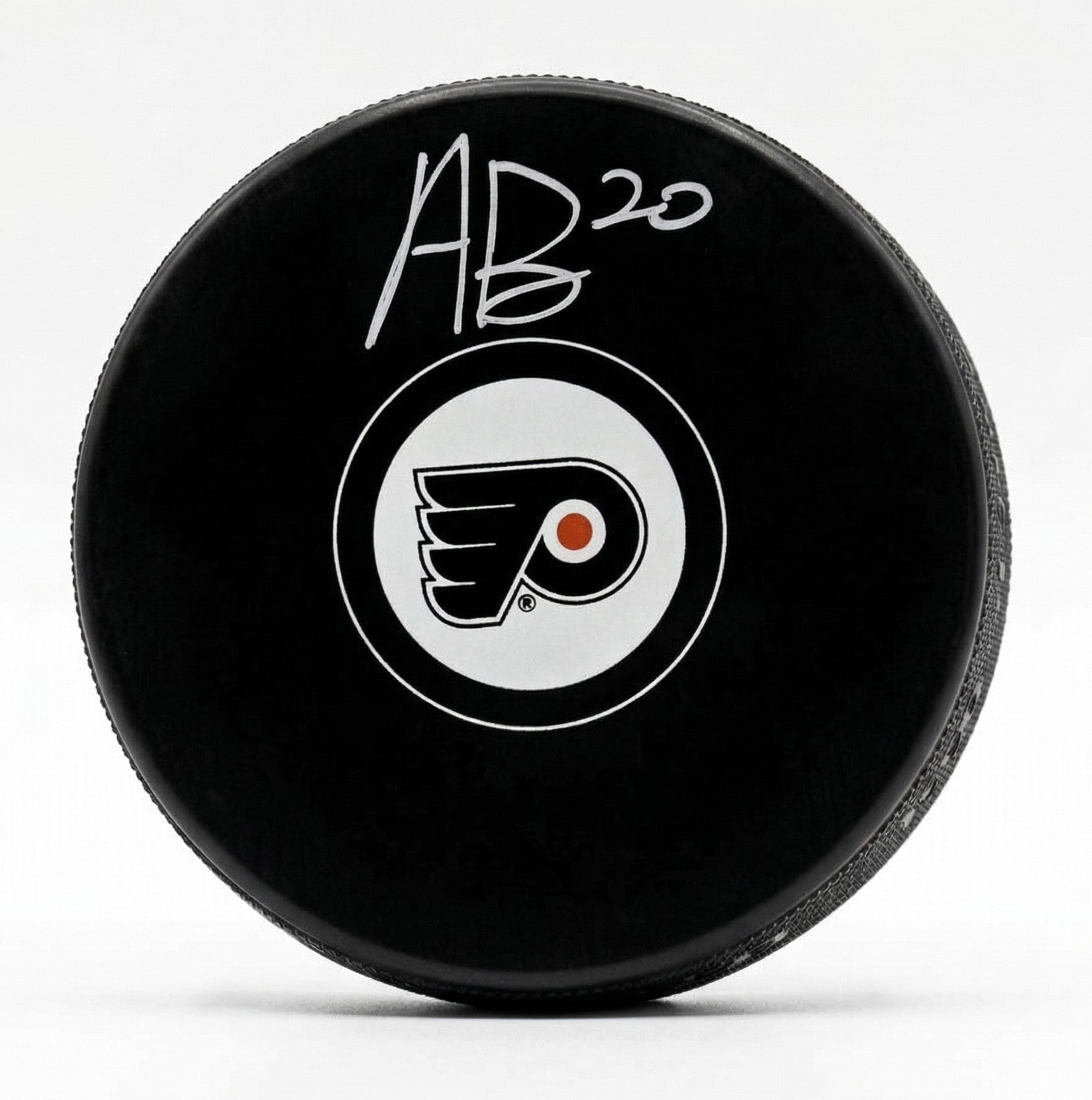 Alex Bump Philadelphia Flyers Autographed Logo Hockey Puck