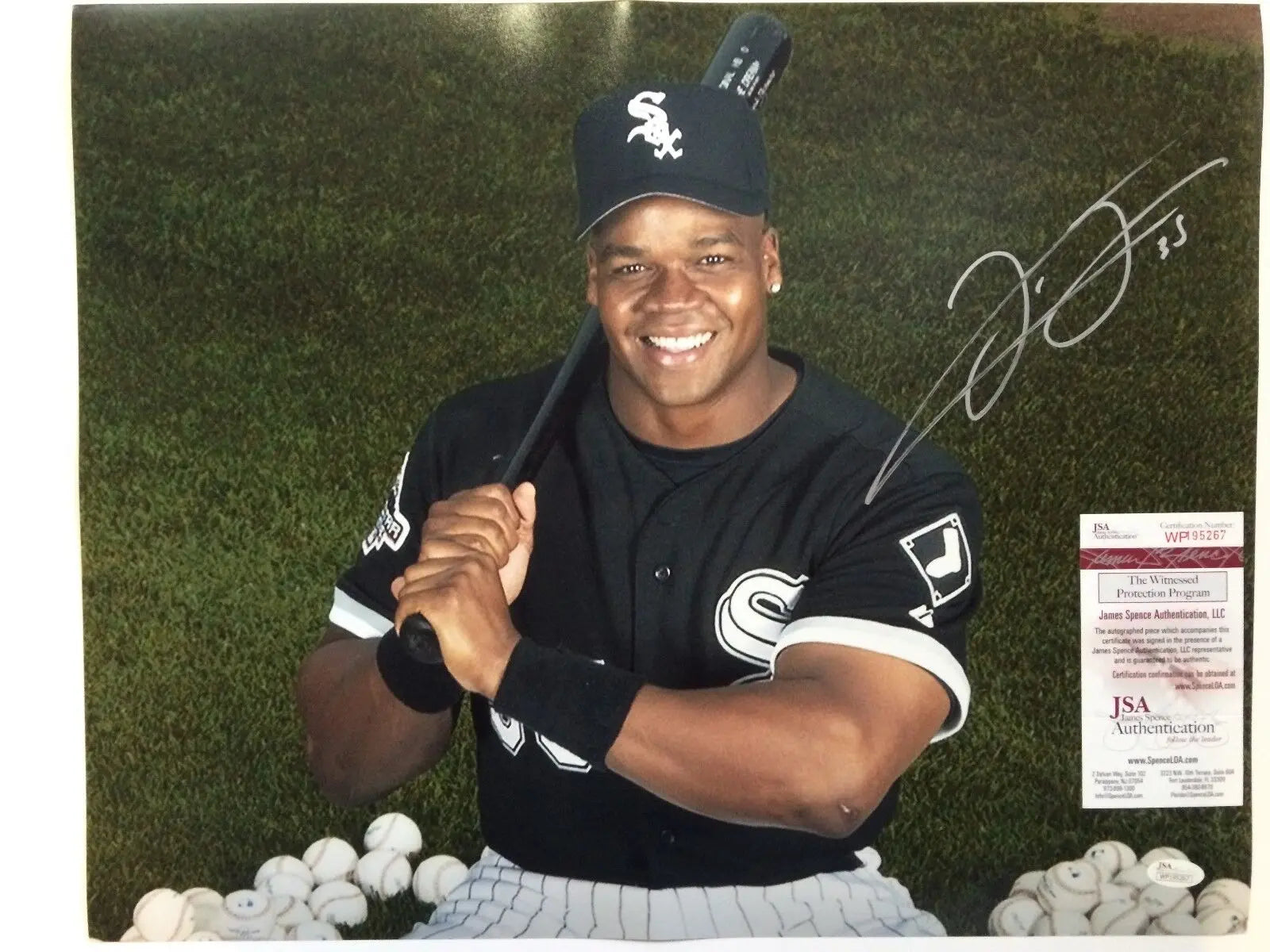 Frank Thomas Autographed Signed Chicago White Sox 16X20 Photo Jsa Coa