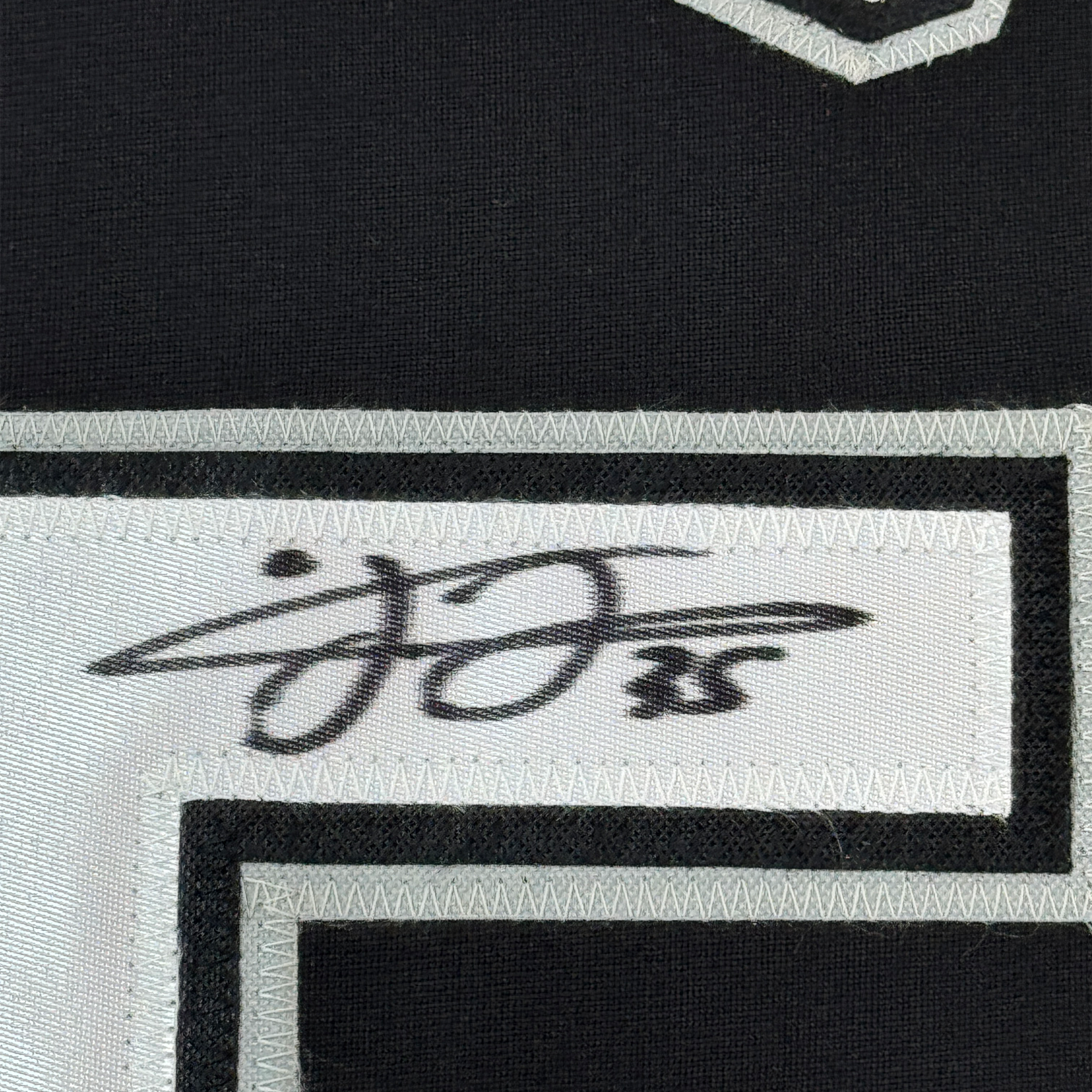 Framed Autographed/Signed Frank Thomas 35x39 Chicago Black Baseball Jersey JSA COA