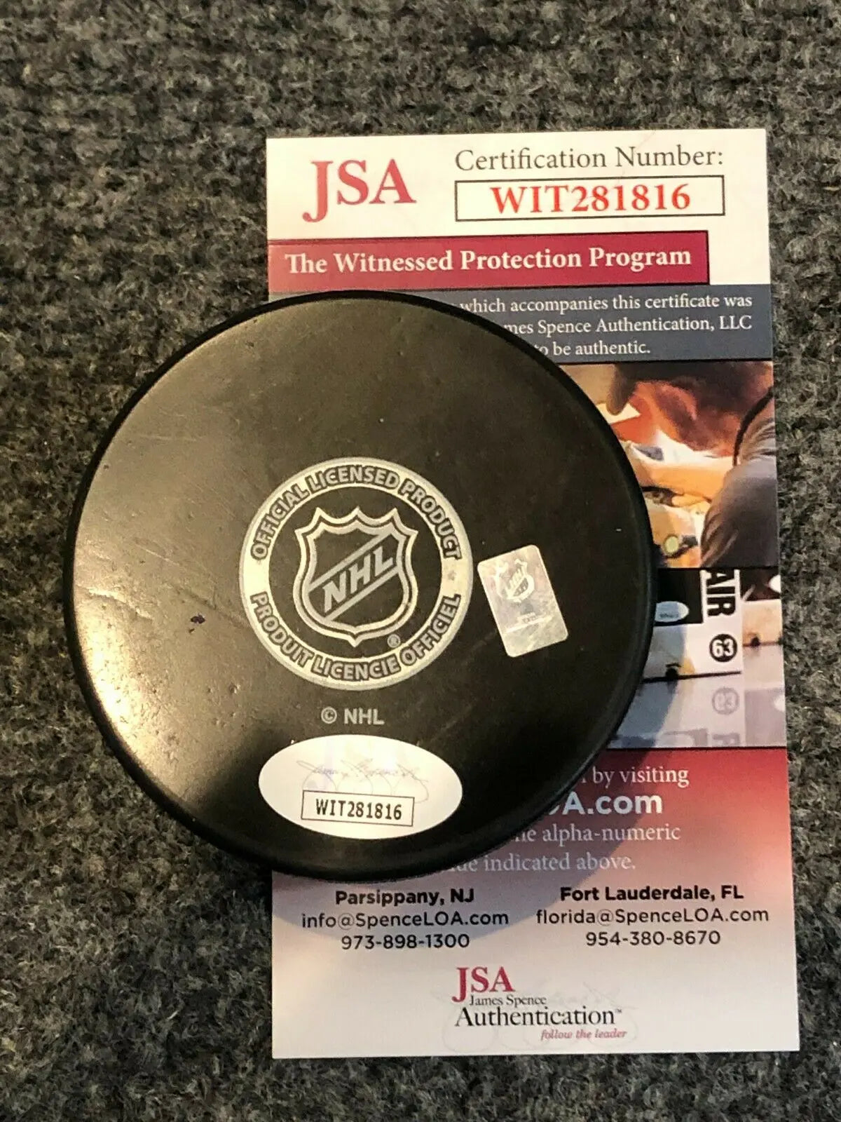 GERRY CHEEVERS AUTOGRAPHED SIGNED INSCRIBED BOSTON BRUINS LOGO PUCK JSA COA