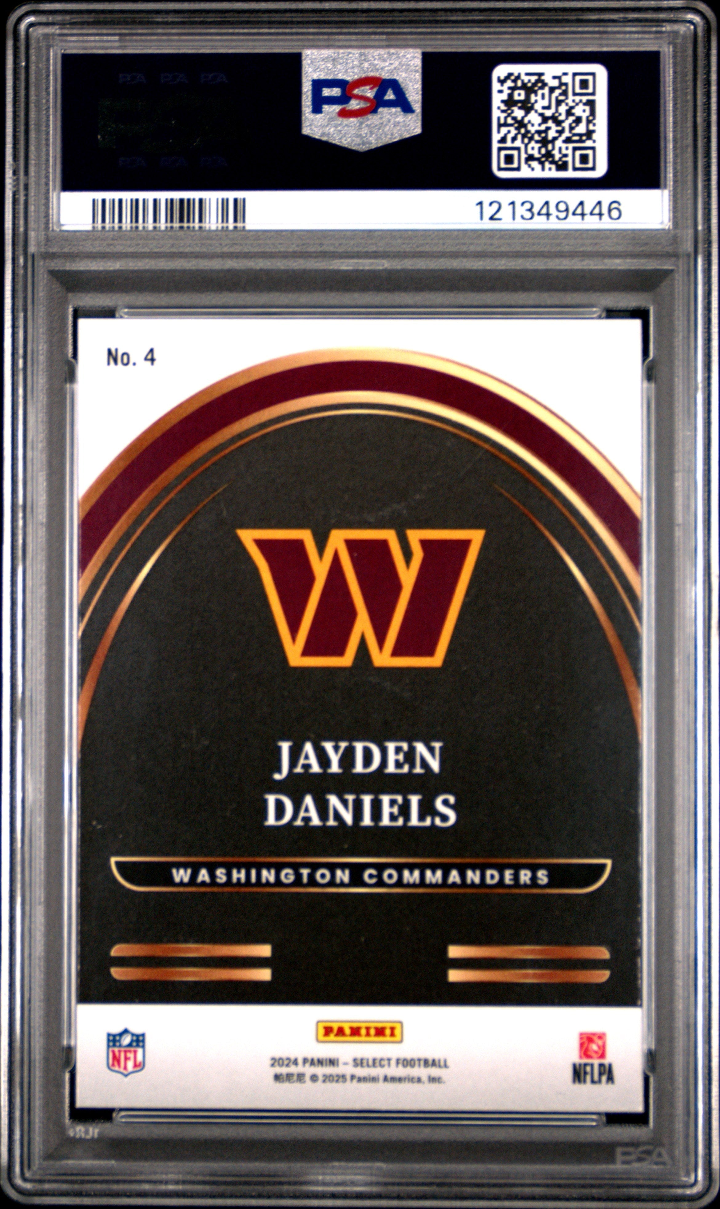 Graded 2024 Panini Select Jayden Daniels #4 Select Future Rookie RC Football Card PSA 10 Gem Mint