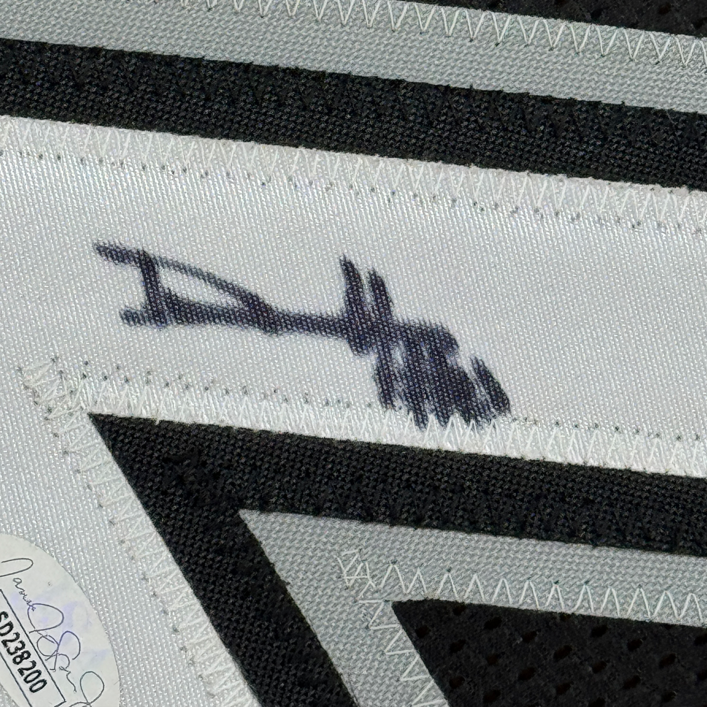 Framed Autographed/Signed Dylan Harper 35x39 San Antonio Black Basketball Jersey JSA COA