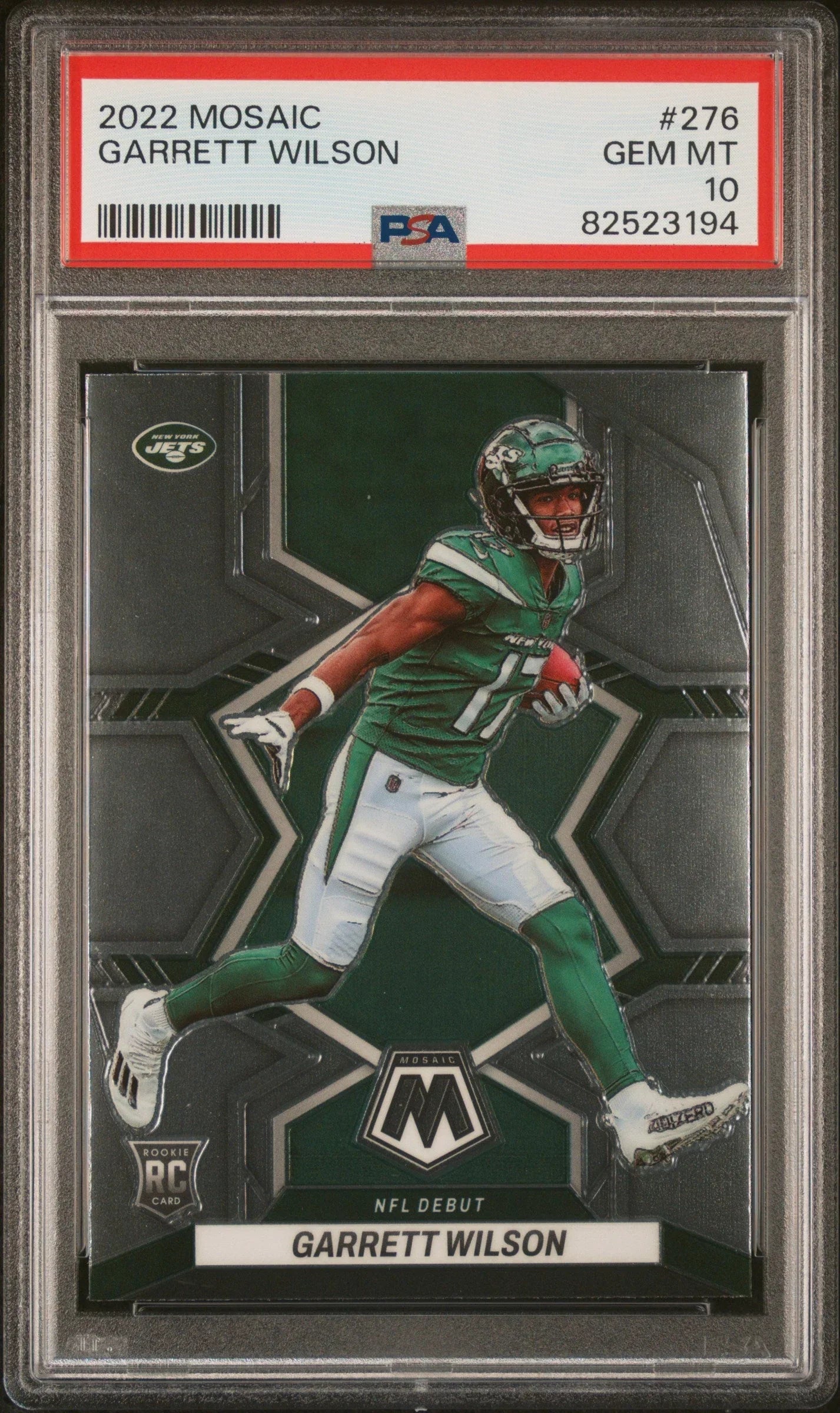 Graded 2022 Panini Mosaic Garrett Wilson #276 Rookie RC Football Card PSA 10 Gem Mint