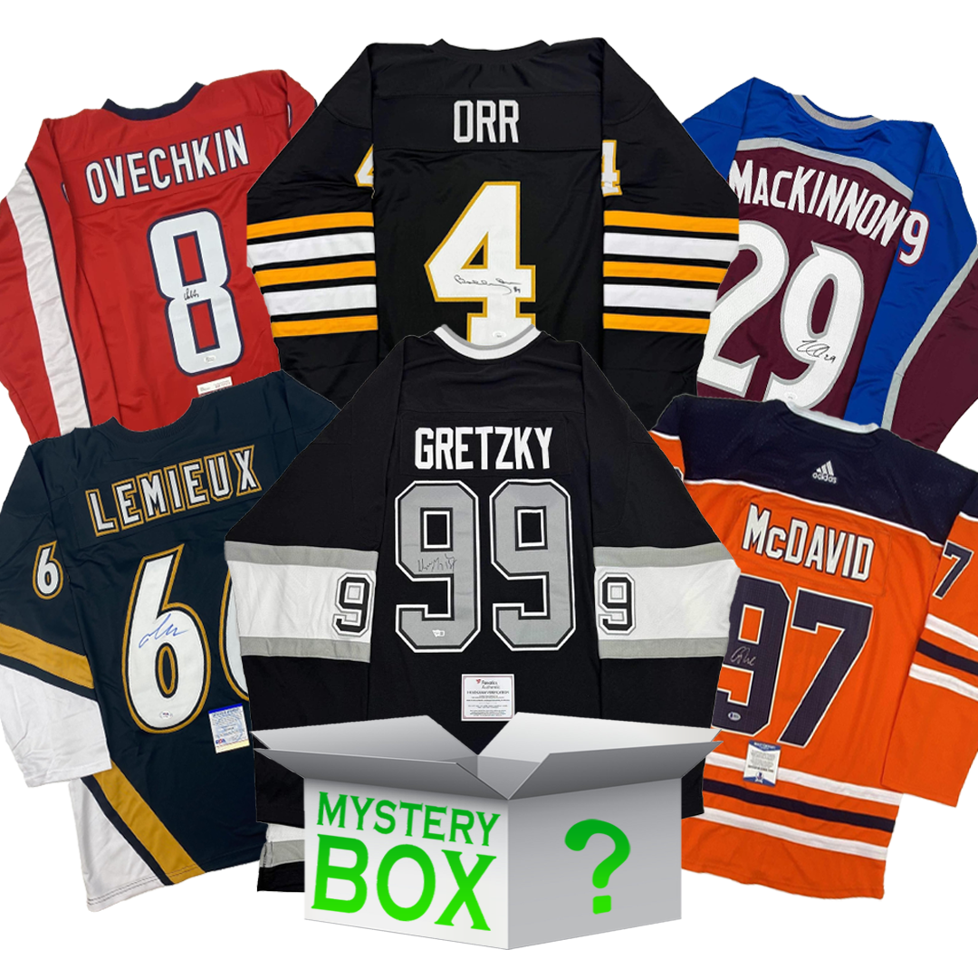 High Roller Autographed/Signed Hockey Jersey Mystery Box with PSA JSA BAS or Fanatics COA