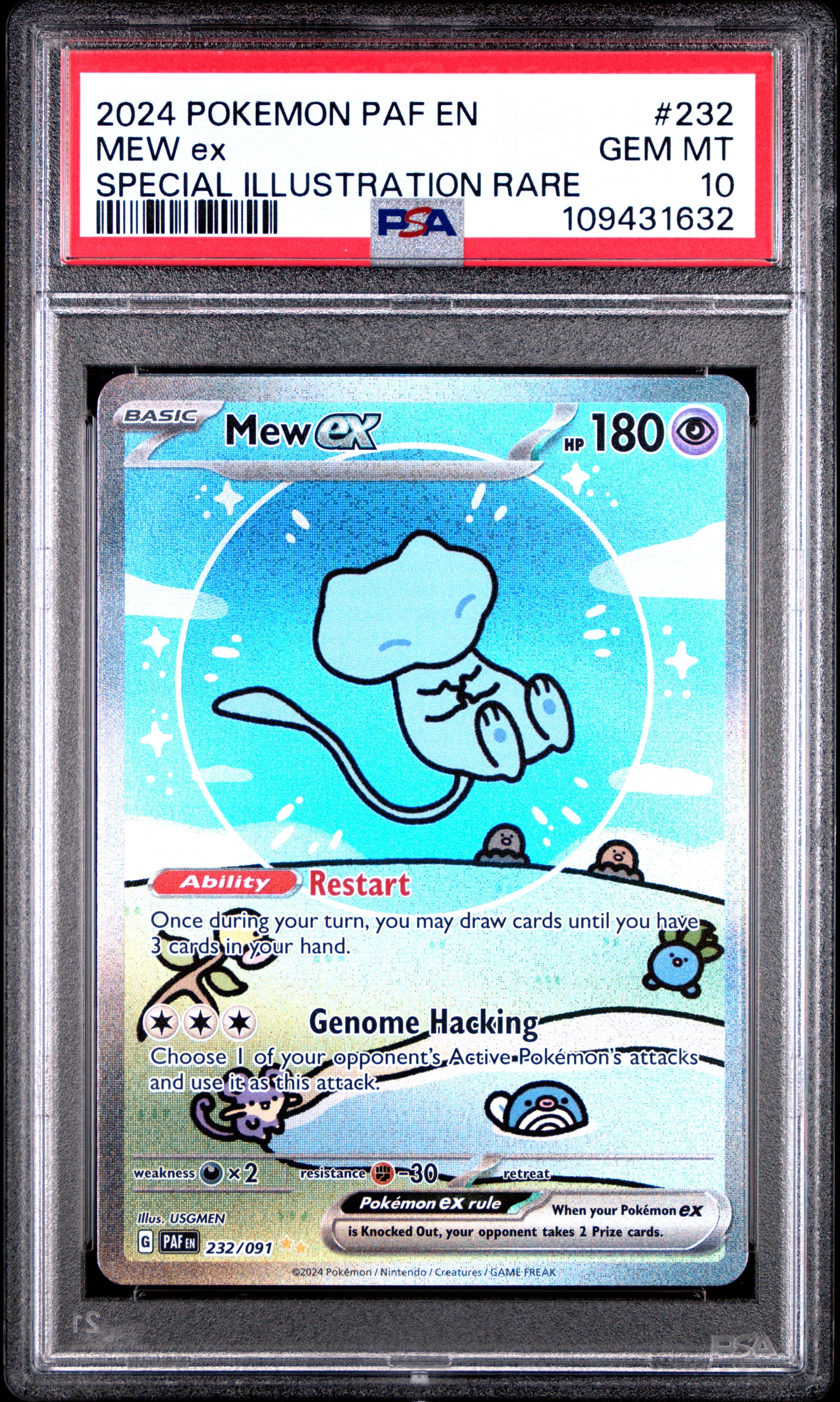 2024 POKEMON PAF EN-PALDEAN FATES #232 MEW EX SPECIAL ILLUSTRATION RARE