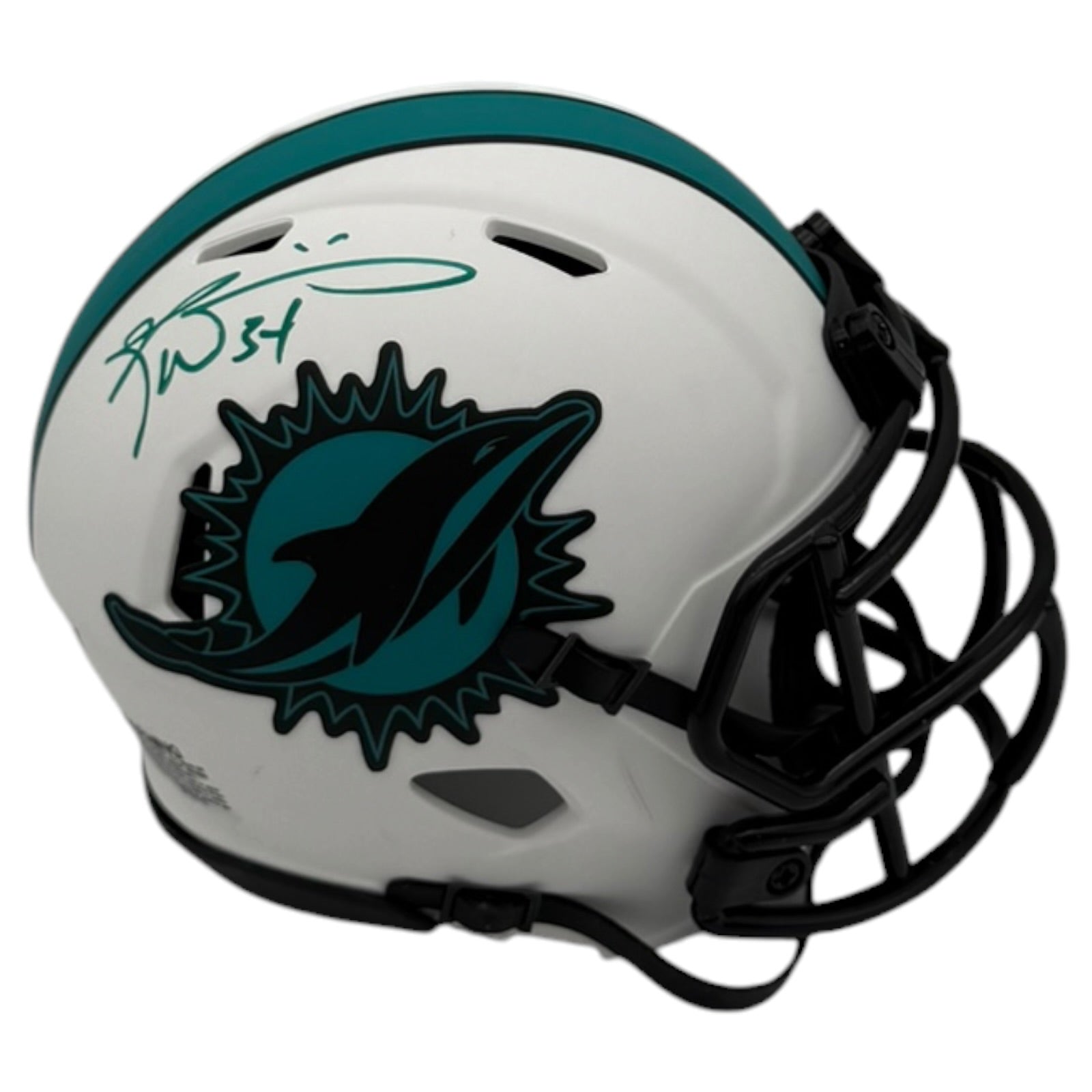 Ricky Williams Autographed Miami Dolphins (LUNAR Eclipse Alternate) Mini Helmet - Radtke