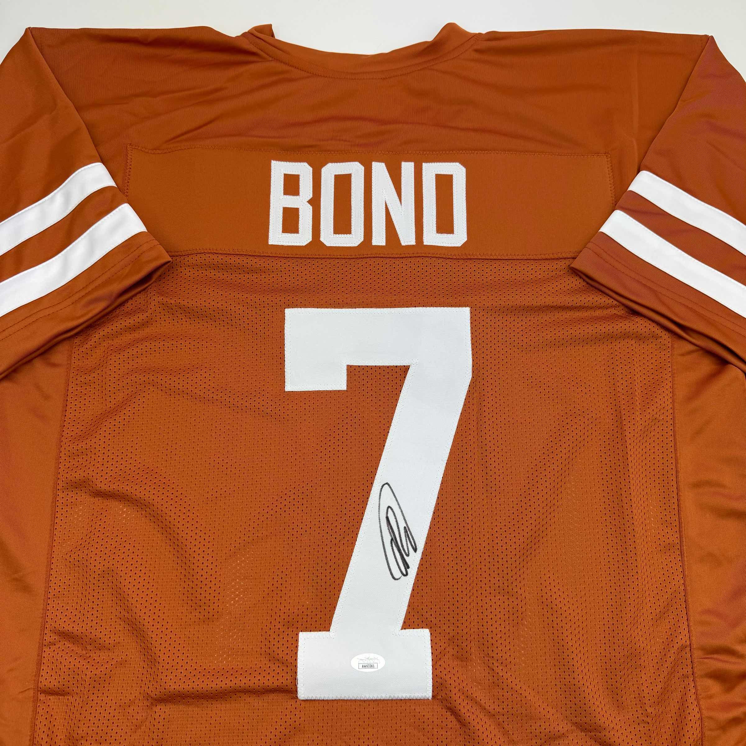 Autographed/Signed Isaiah Bond Texas Orange College Football Jersey JSA COA