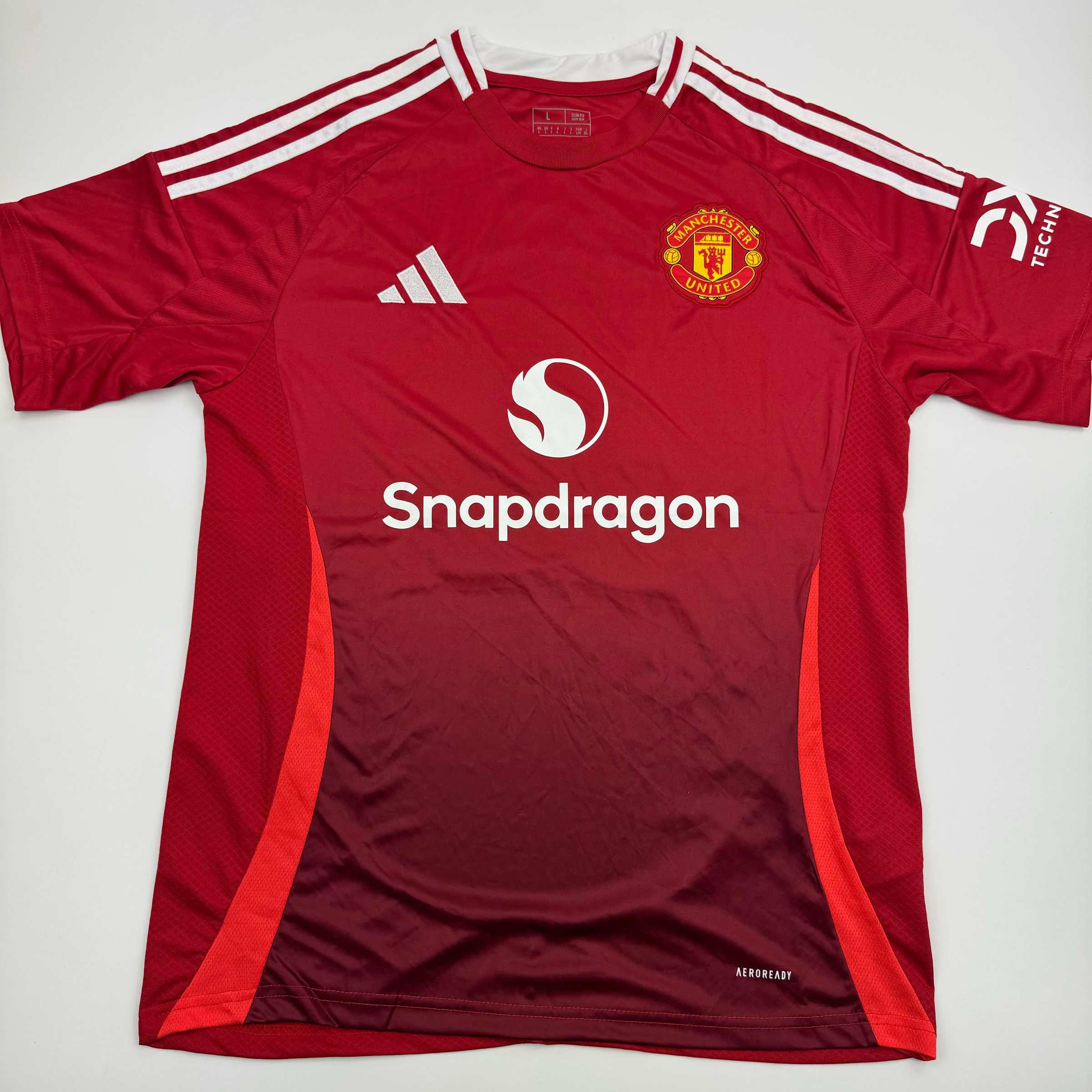 Autographed/Signed Alejandro Garnacho Manchester United Red Soccer Jersey Beckett BAS COA #3