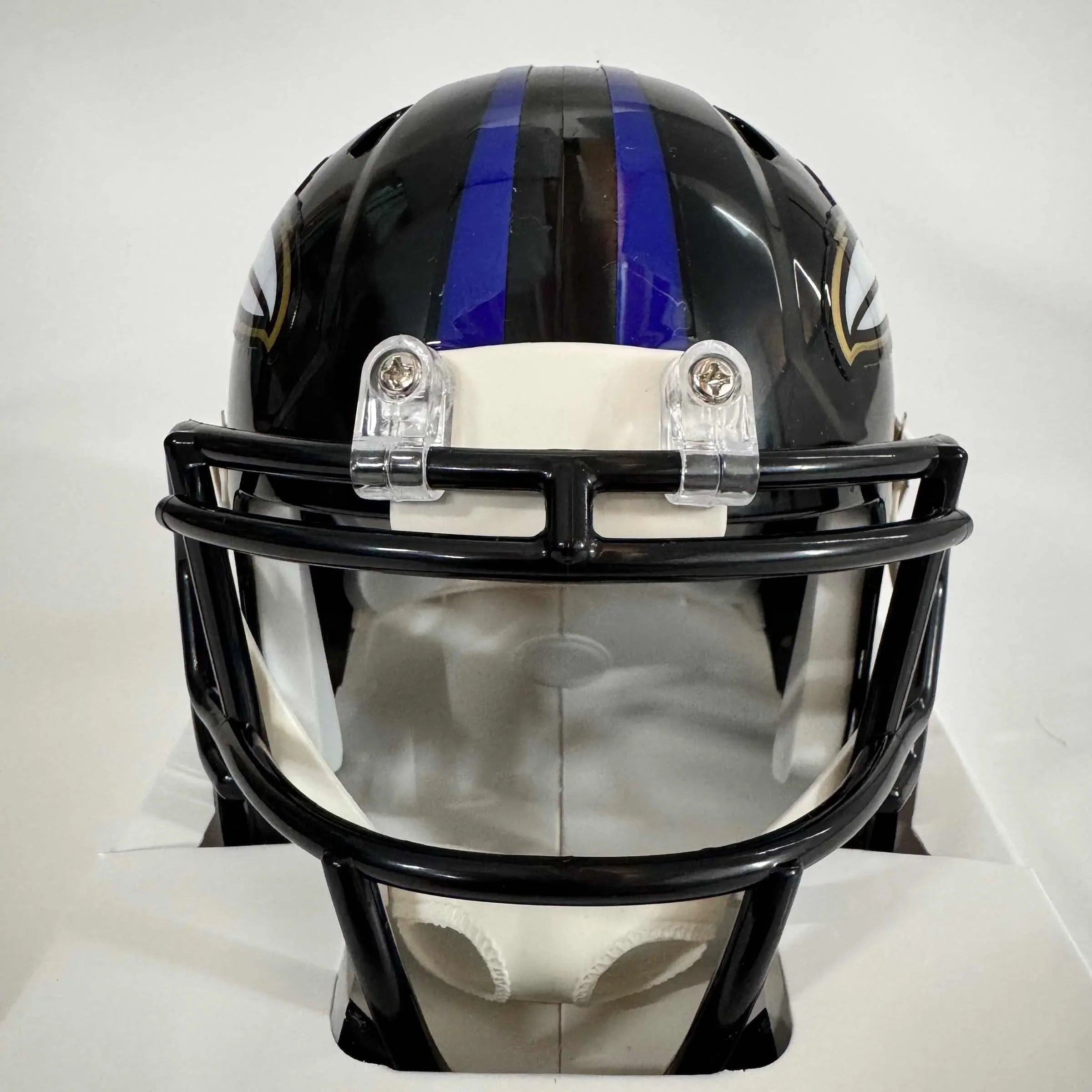 Autographed/Signed Justin Tucker Baltimore Ravens Mini Football Helmet Beckett BAS COA
