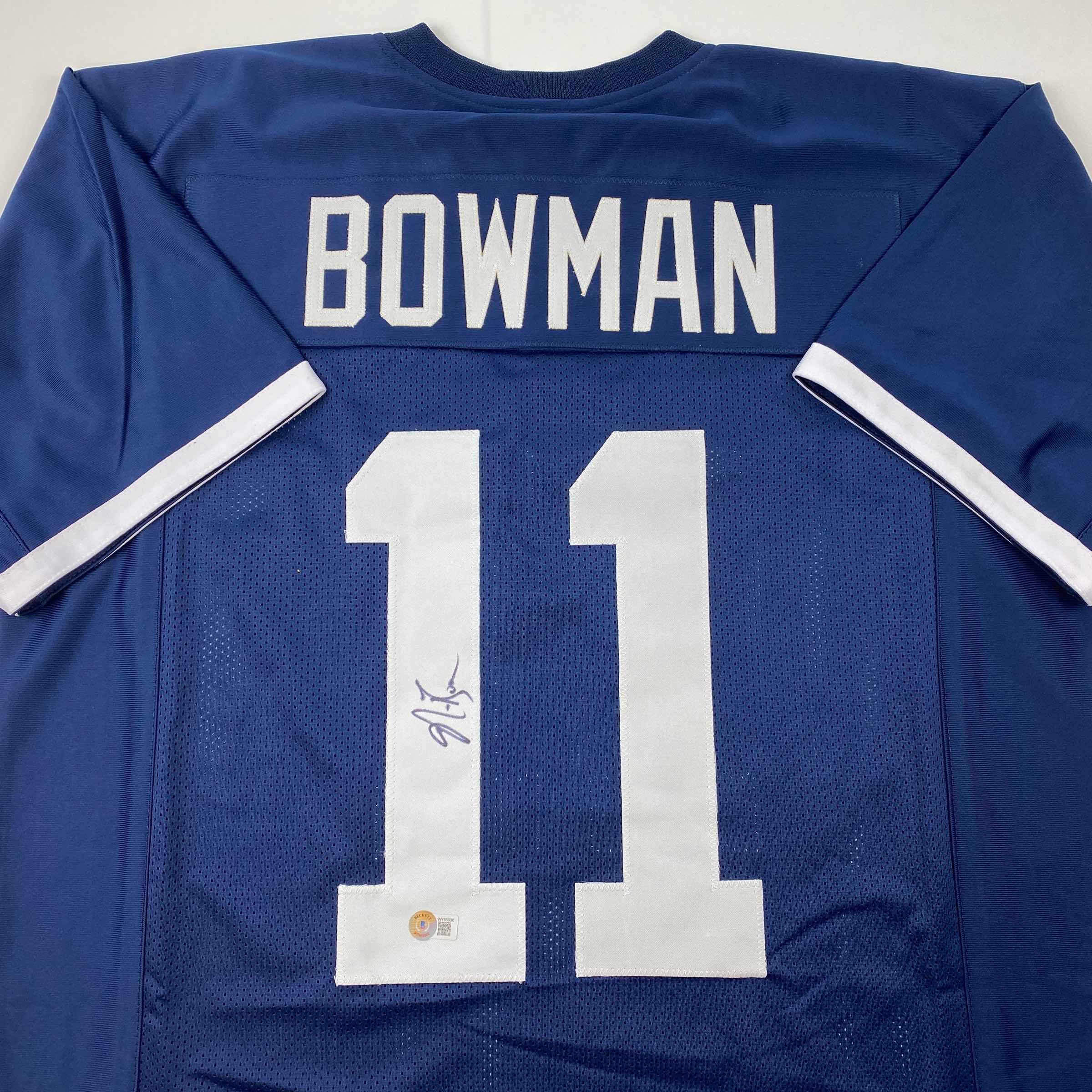 Autographed/Signed NaVorro Bowman Penn State Blue College Football Jersey Beckett BAS COA