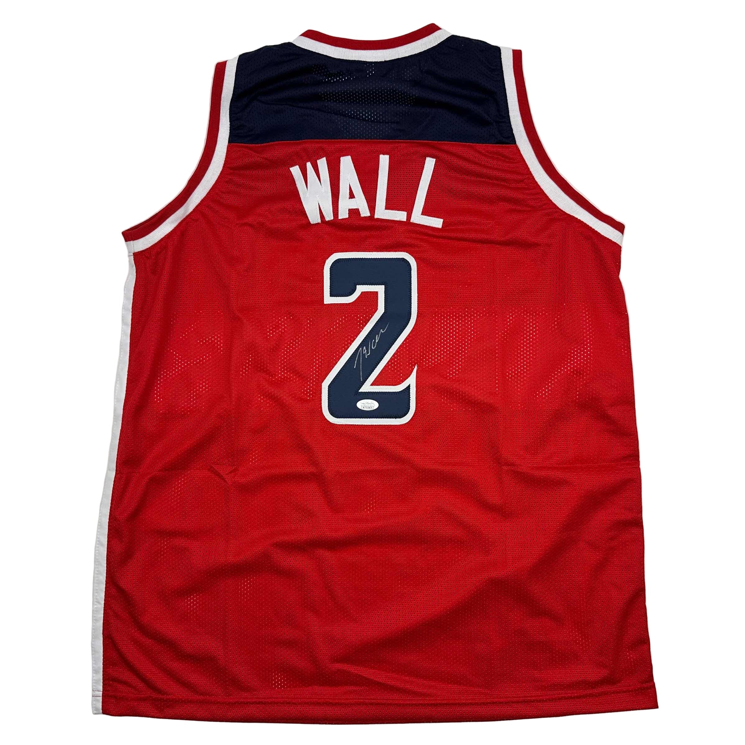 Autographed/Signed John Wall Washington Red Basketball Jersey JSA COA