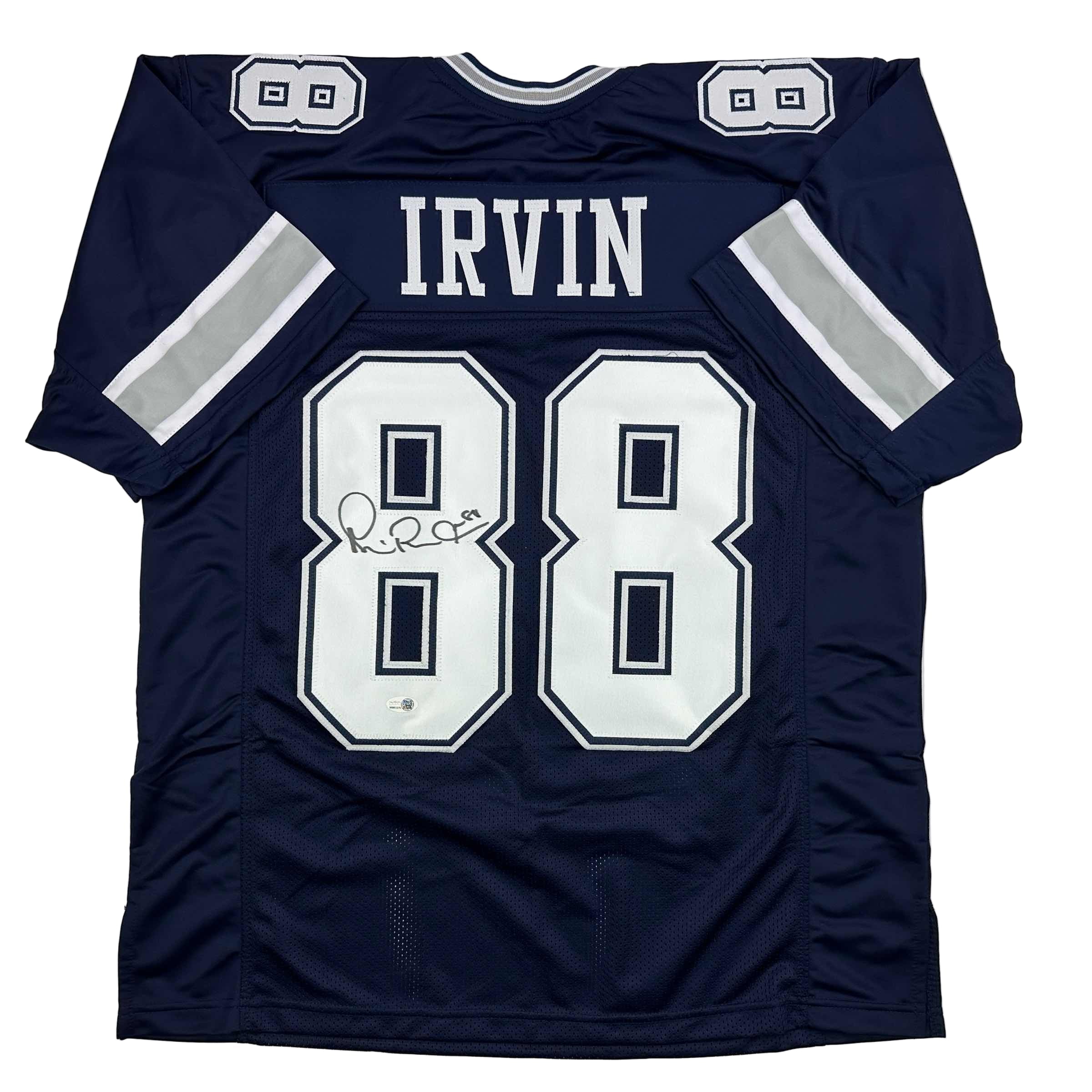 Autographed/Signed Michael Irvin Dallas Blue Football Jersey JSA COA
