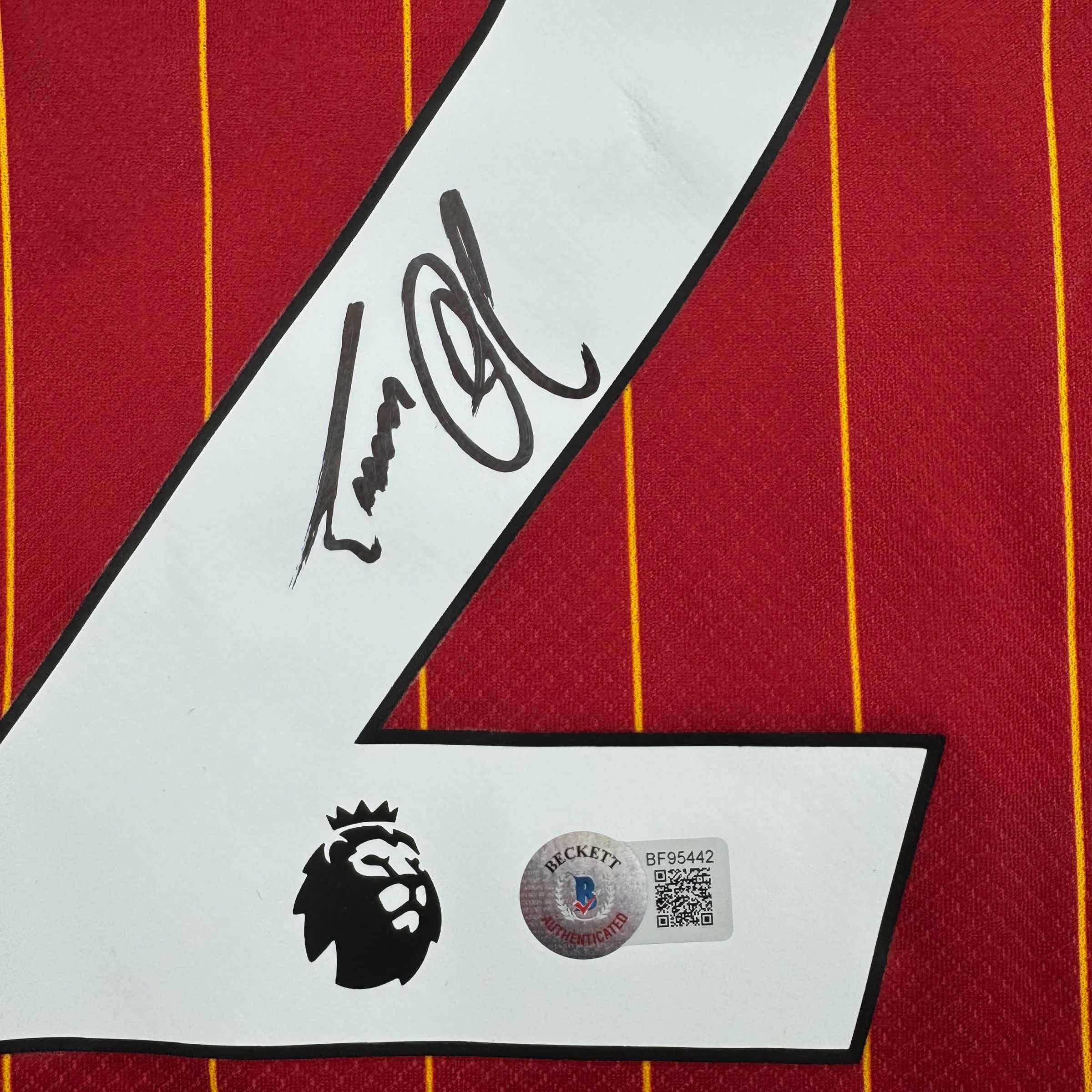 Autographed/Signed Luis Diaz Liverpool Red Soccer Jersey Beckett BAS COA
