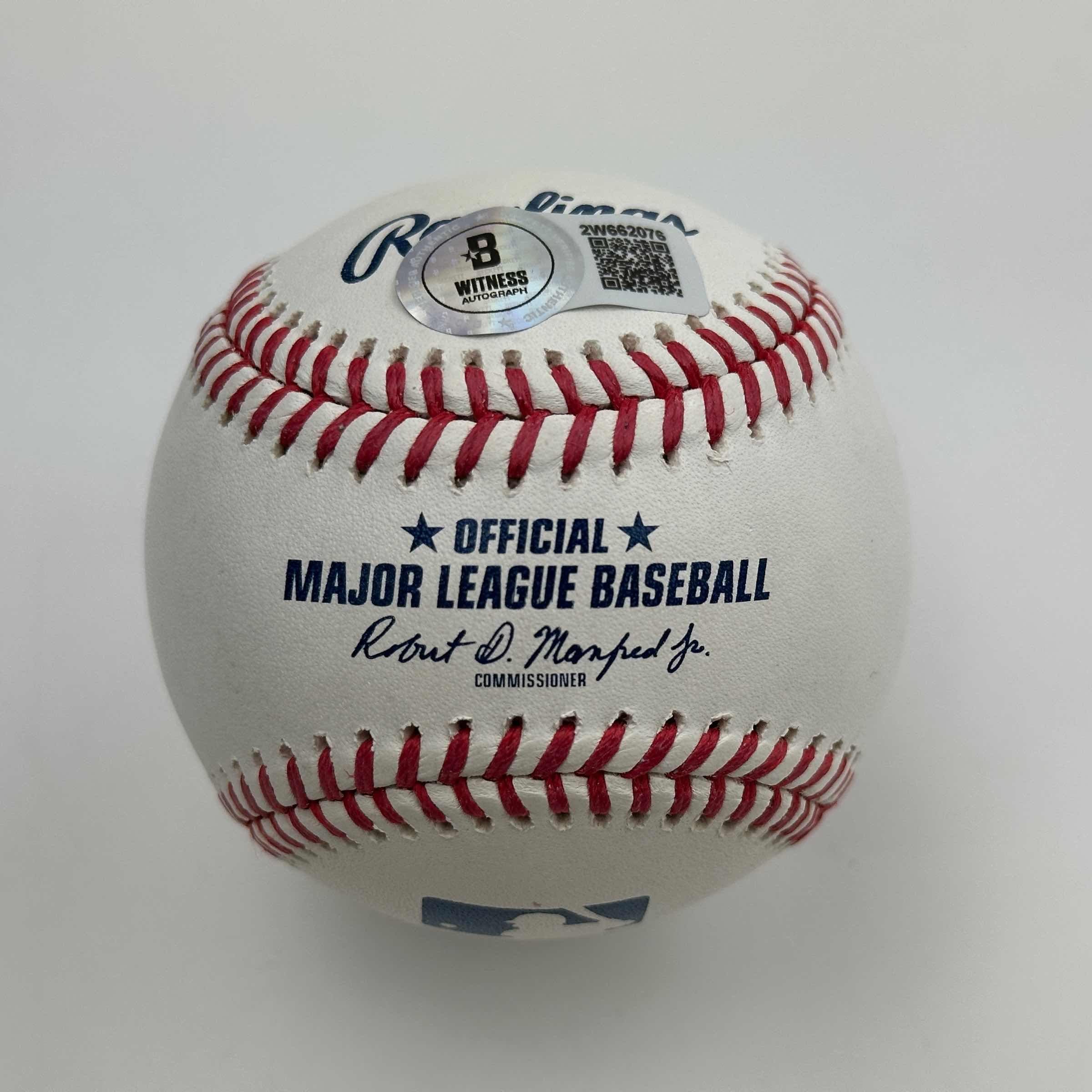 Autographed/Signed Dwight Doc Gooden 86 WSC Rawlings Official Major League ROML Baseball Beckett BAS COA