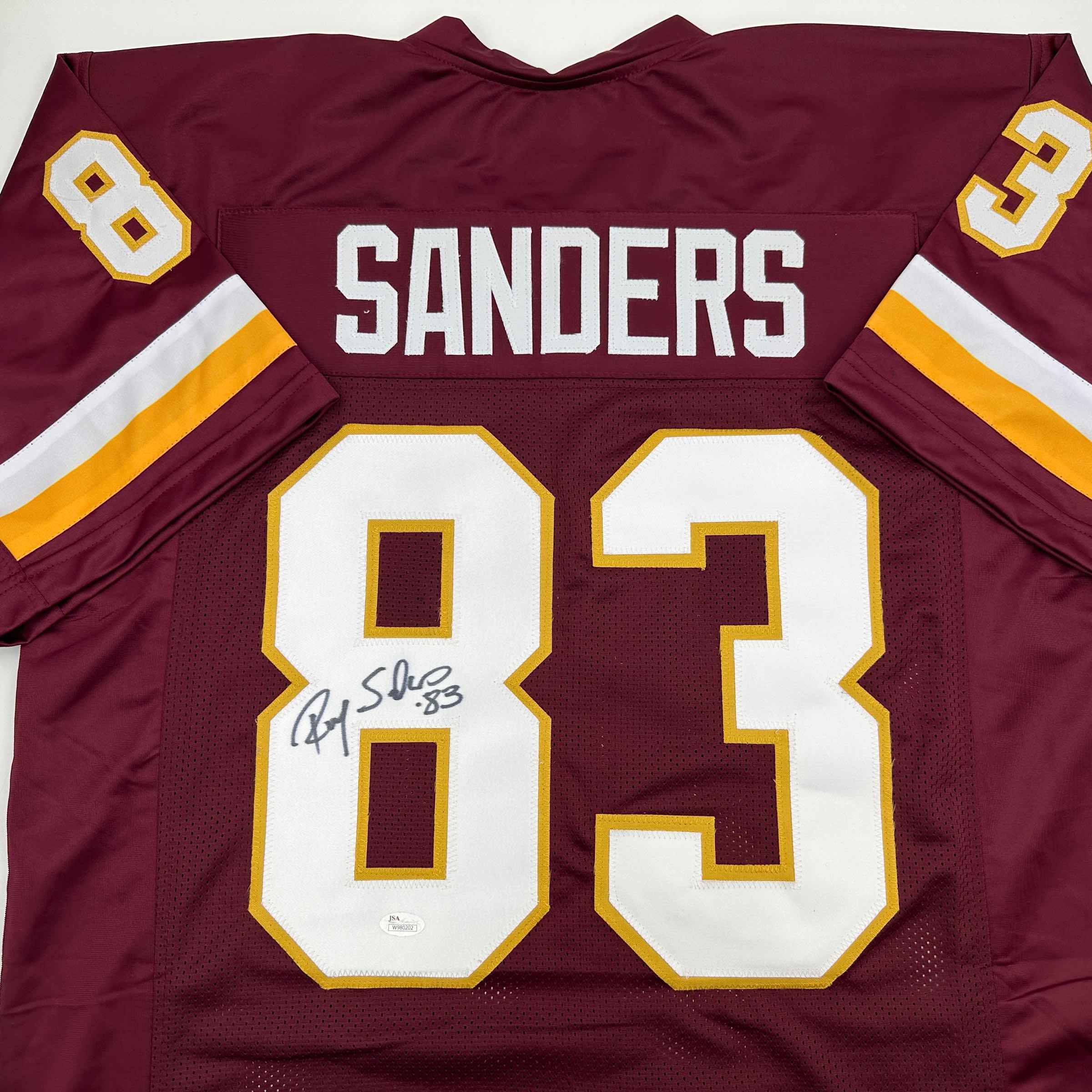 Autographed/Signed Ricky Sanders Washington Burgundy Football Jersey JSA COA