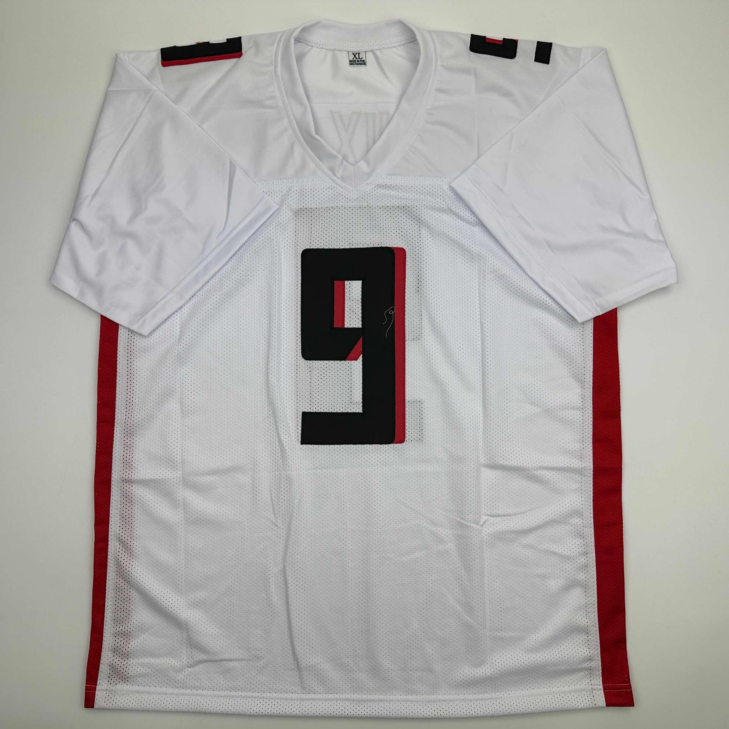 Autographed/Signed Michael Penix Jr. Atlanta White Football Jersey Beckett BAS COA