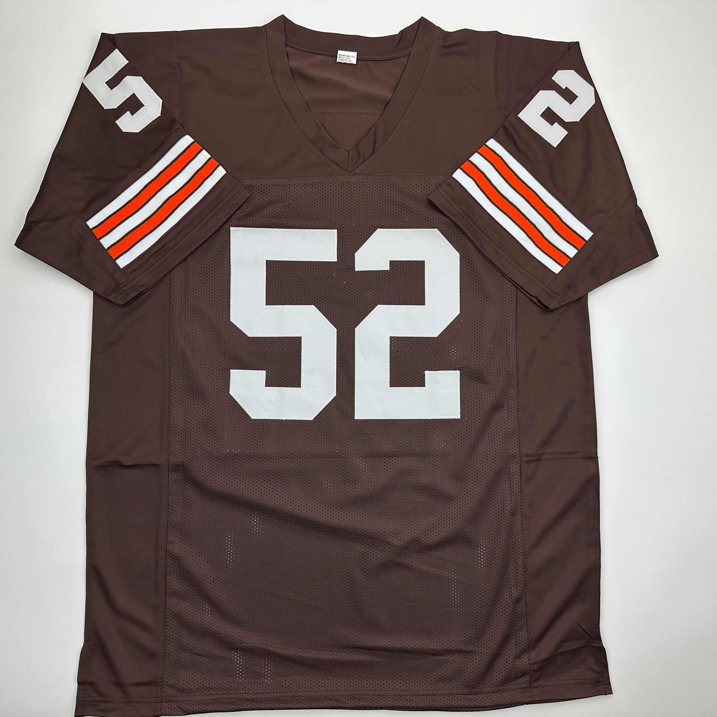 Autographed/Signed Dick Ambrose Cleveland Brown Football Jersey JSA COA