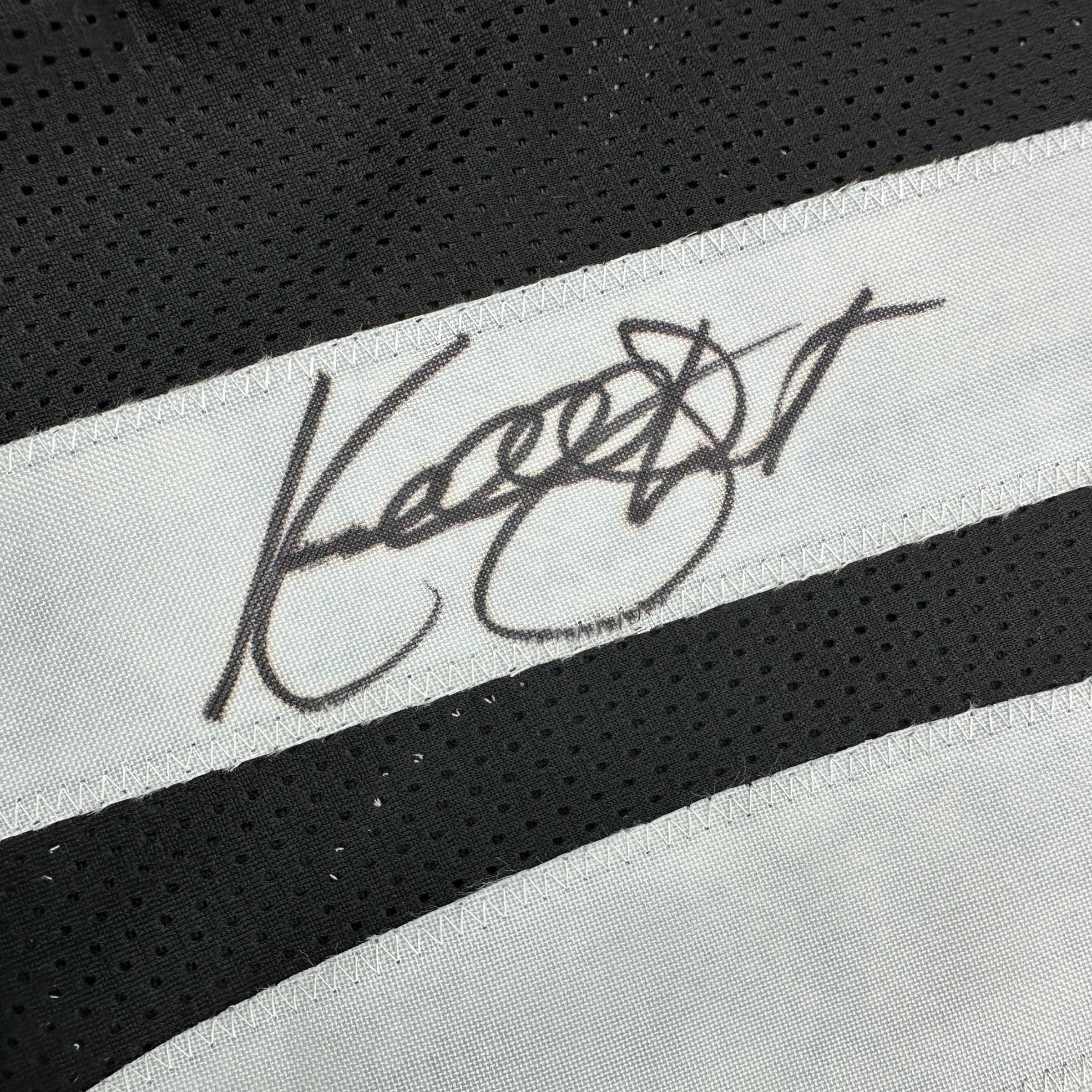 Autographed/Signed Kordell Stewart Pittsburgh Black Football Jersey Beckett BAS COA