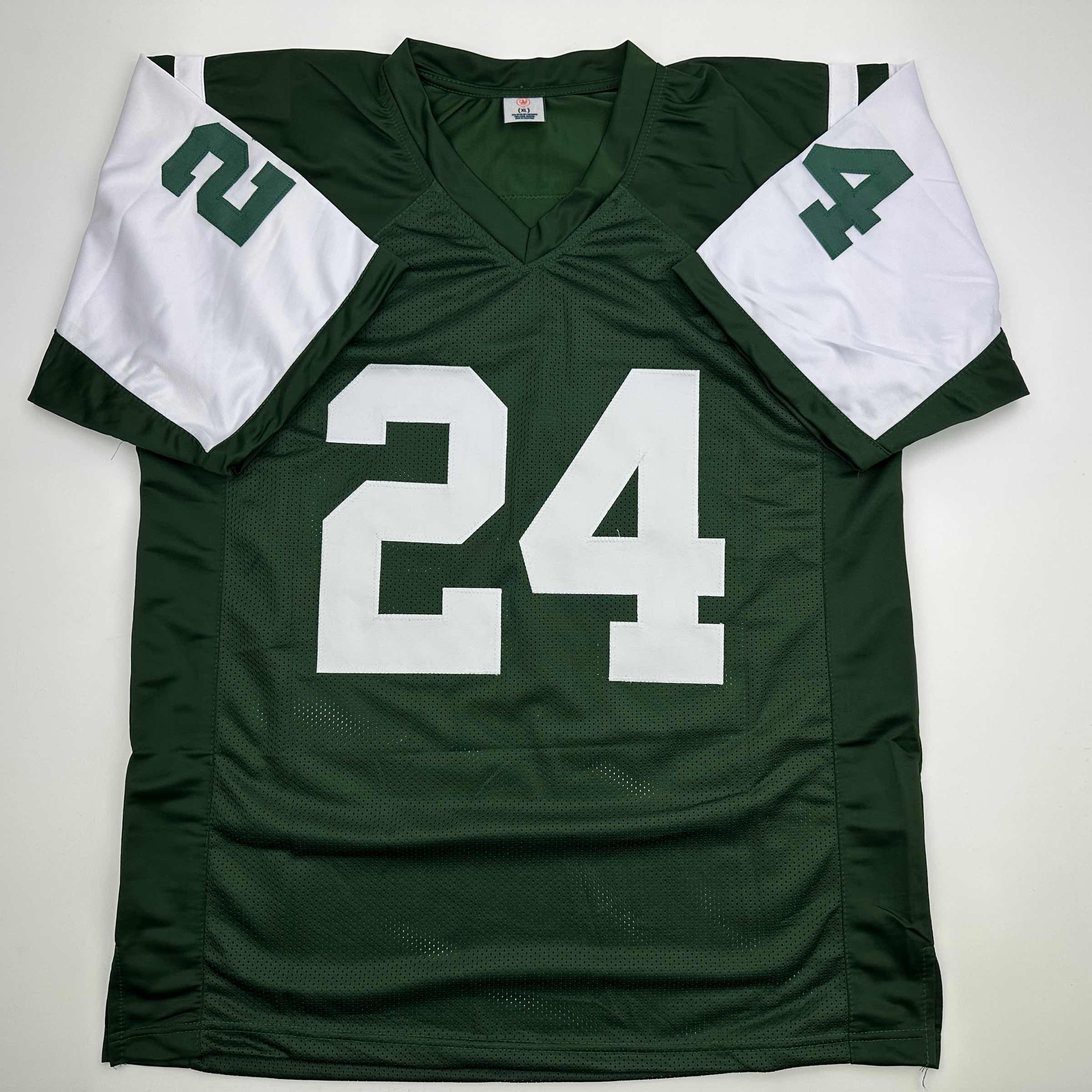 Autographed/Signed Darrelle Revis New York Green Football Jersey