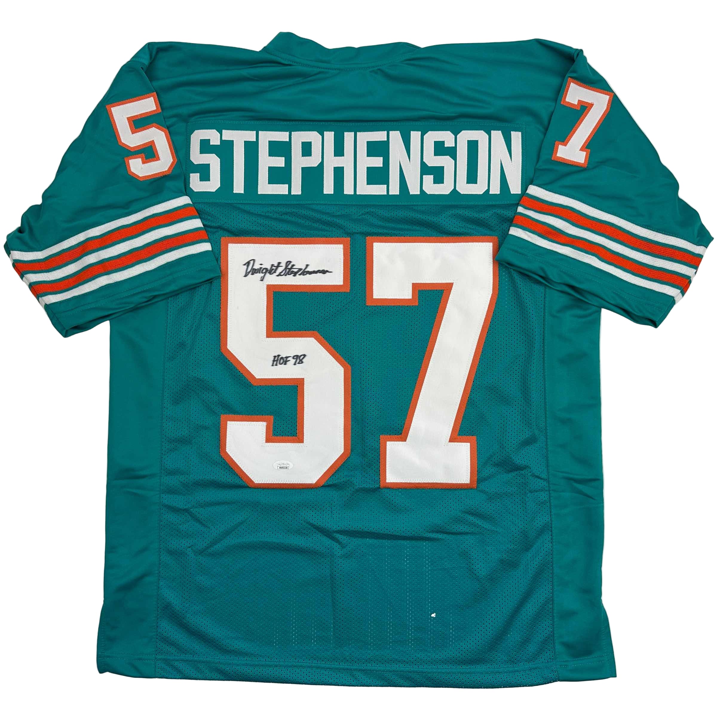 Autographed/Signed Dwight Stephenson HOF 98 Miami Teal Football Jersey JSA COA