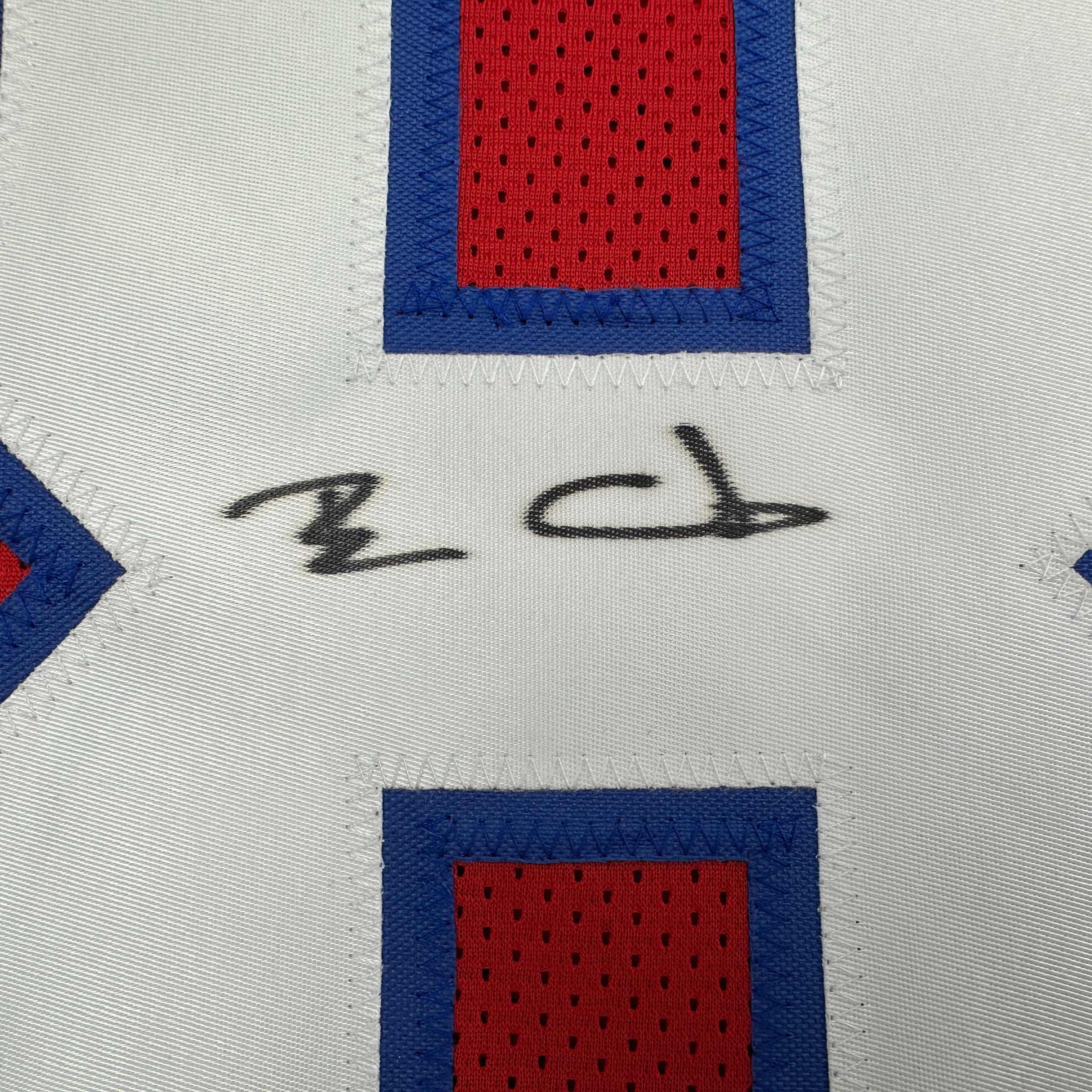 Autographed/Signed Ben Coats New England Red Football Jersey JSA COA