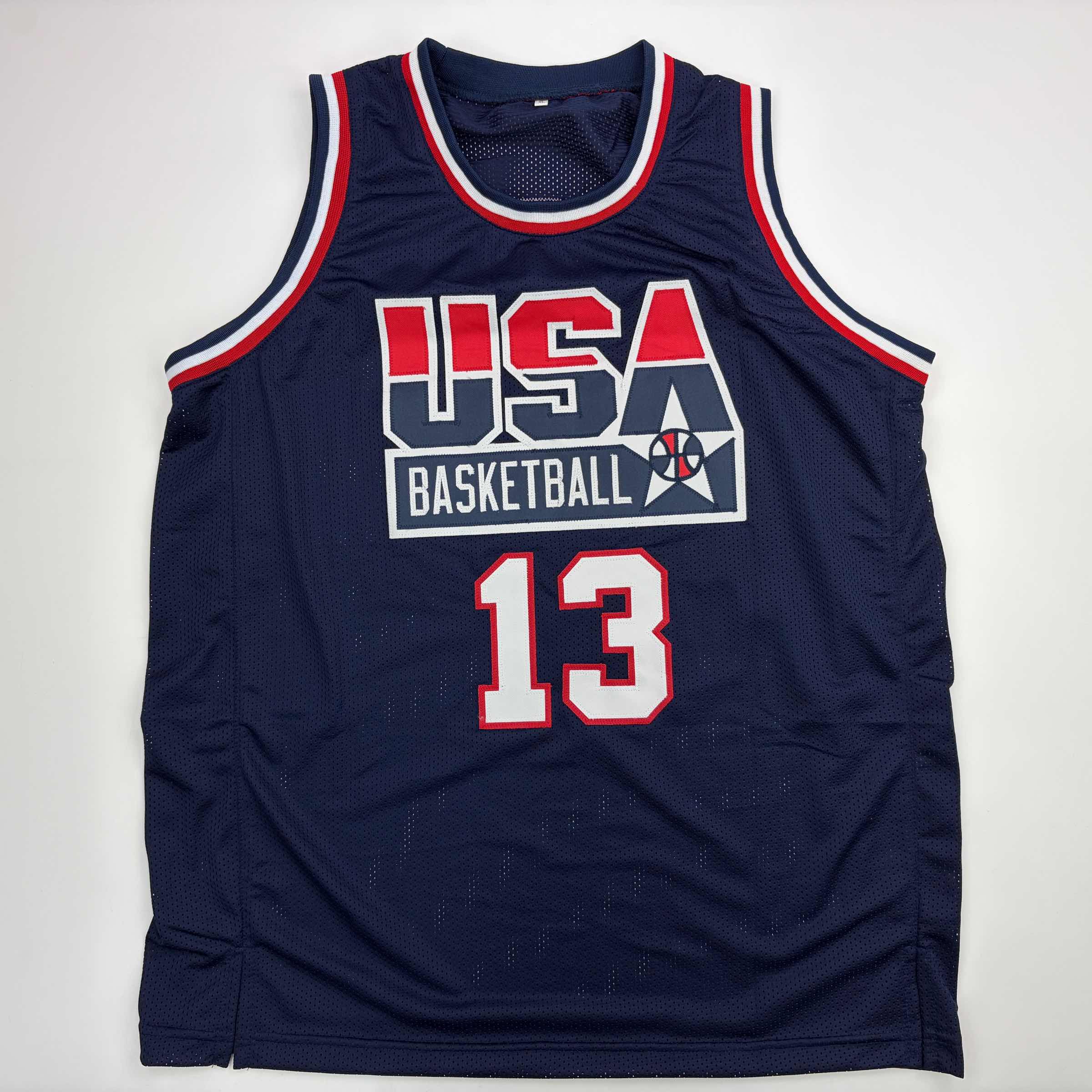 Autographed/Signed Shaquille Shaq O'Neal USA United States Blue Basketball Jersey PSA/DNA COA