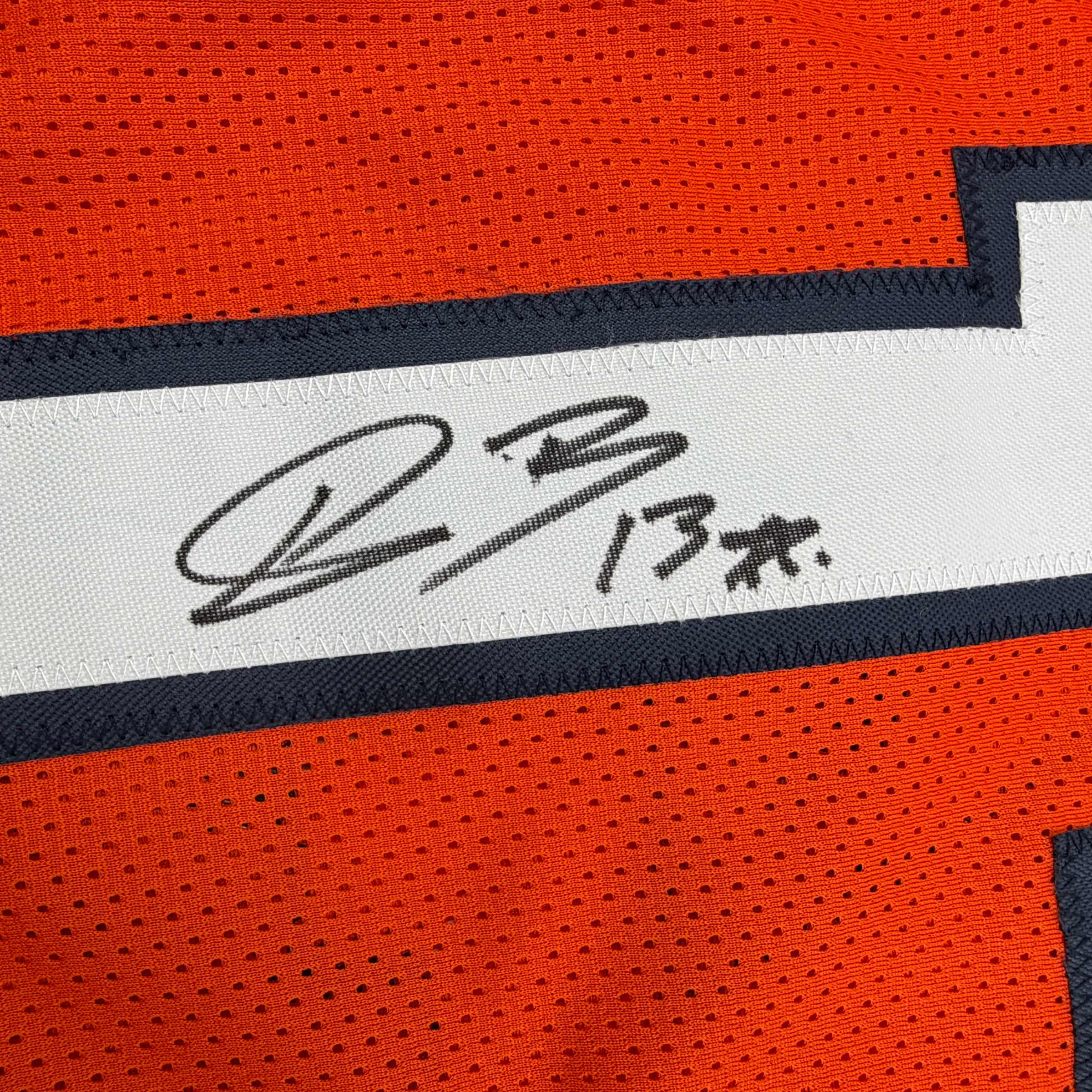 Autographed/Signed Pat Bryant II Denver Orange Pro Cut Football Jersey JSA COA