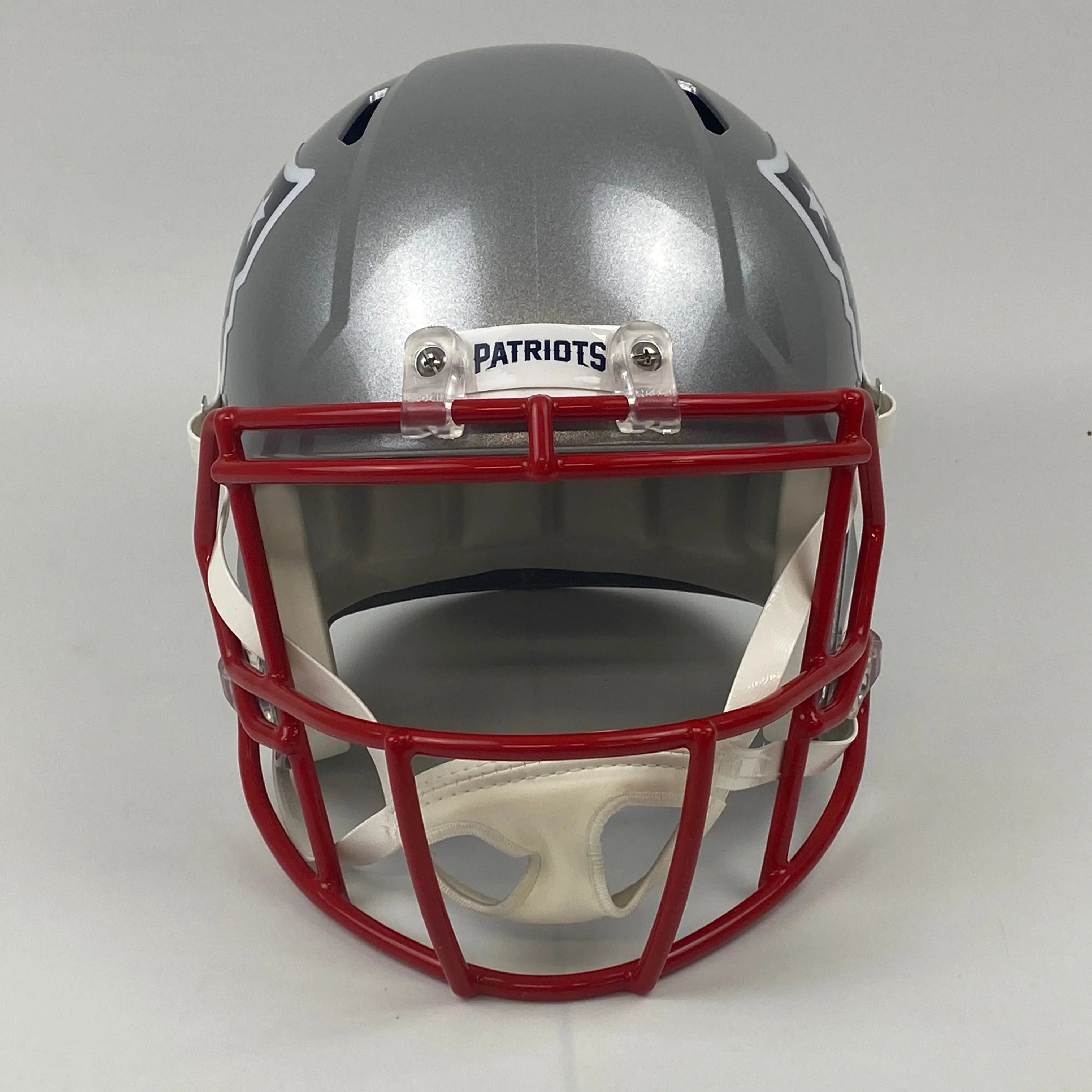 Autographed/Signed Tom Brady New England Patriots Full Size FS F/S Speed Replica Football Helmet Fanatics COA/LOA