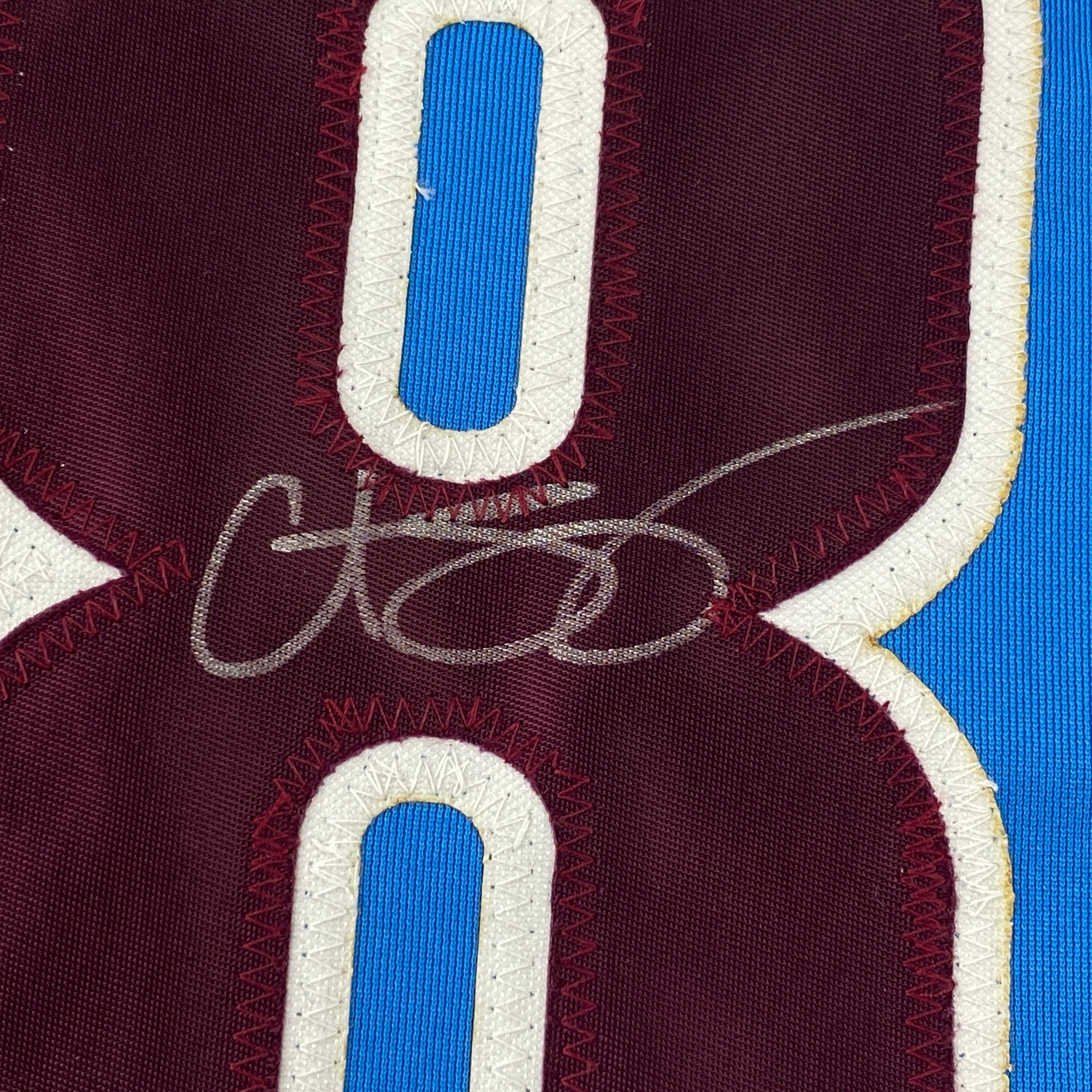 Autographed/Signed Curt Schilling Philadelphia Retro Blue Baseball Jersey JSA COA