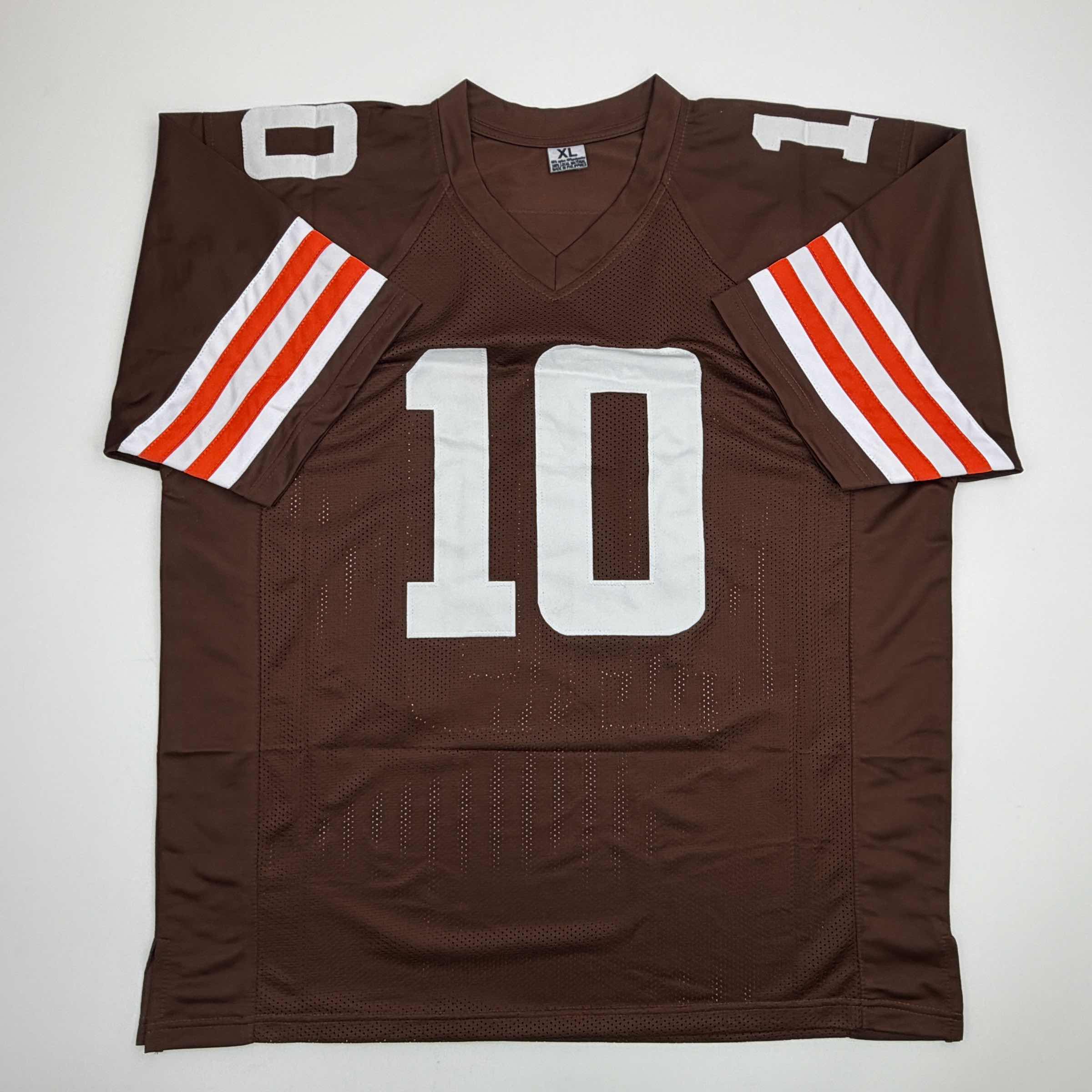 Autographed/Signed Quinshon Judkins Cleveland Football Brown Jersey Beckett BAS COA