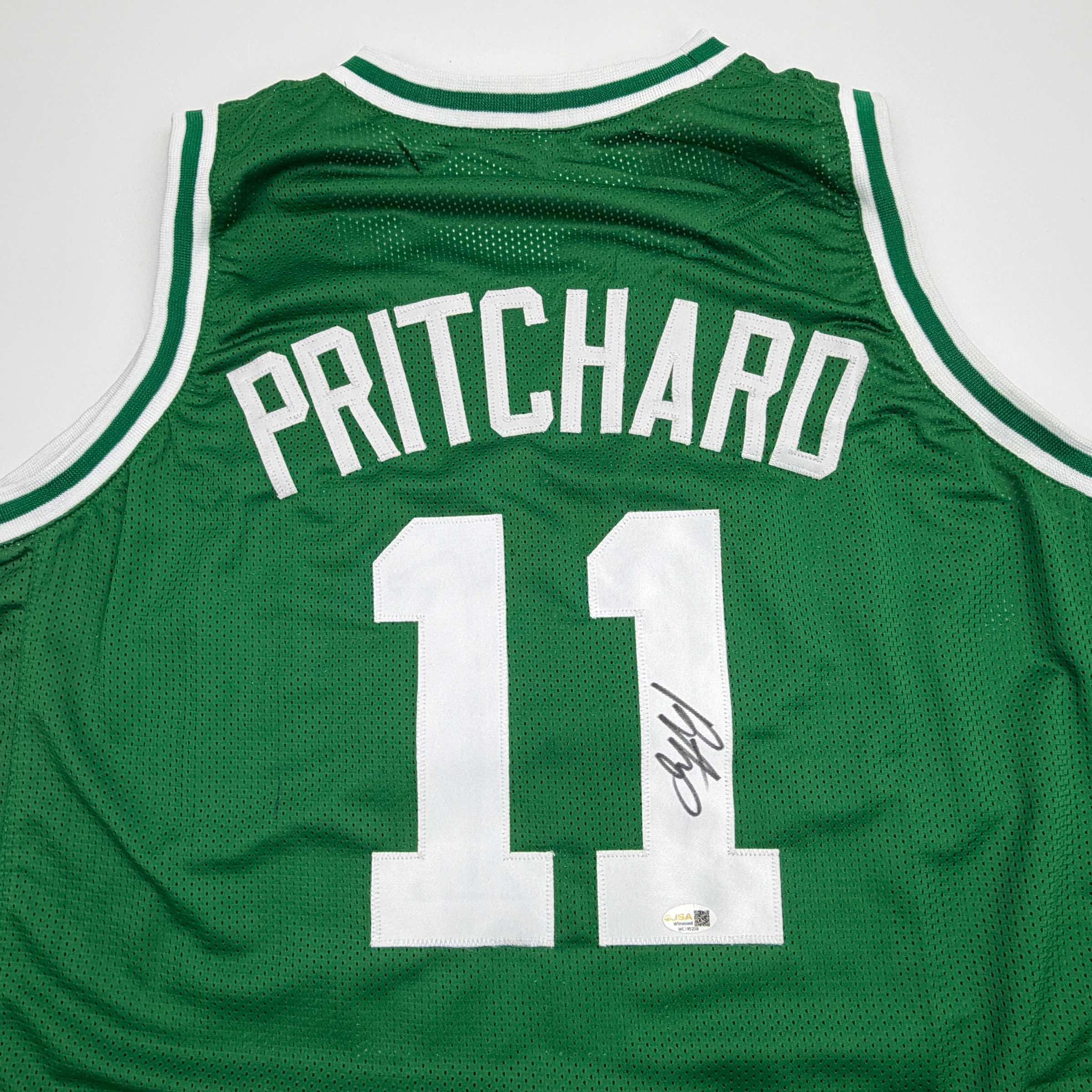 Autographed/Signed Payton Pritchard Boston Green Basketball Jersey JSA COA