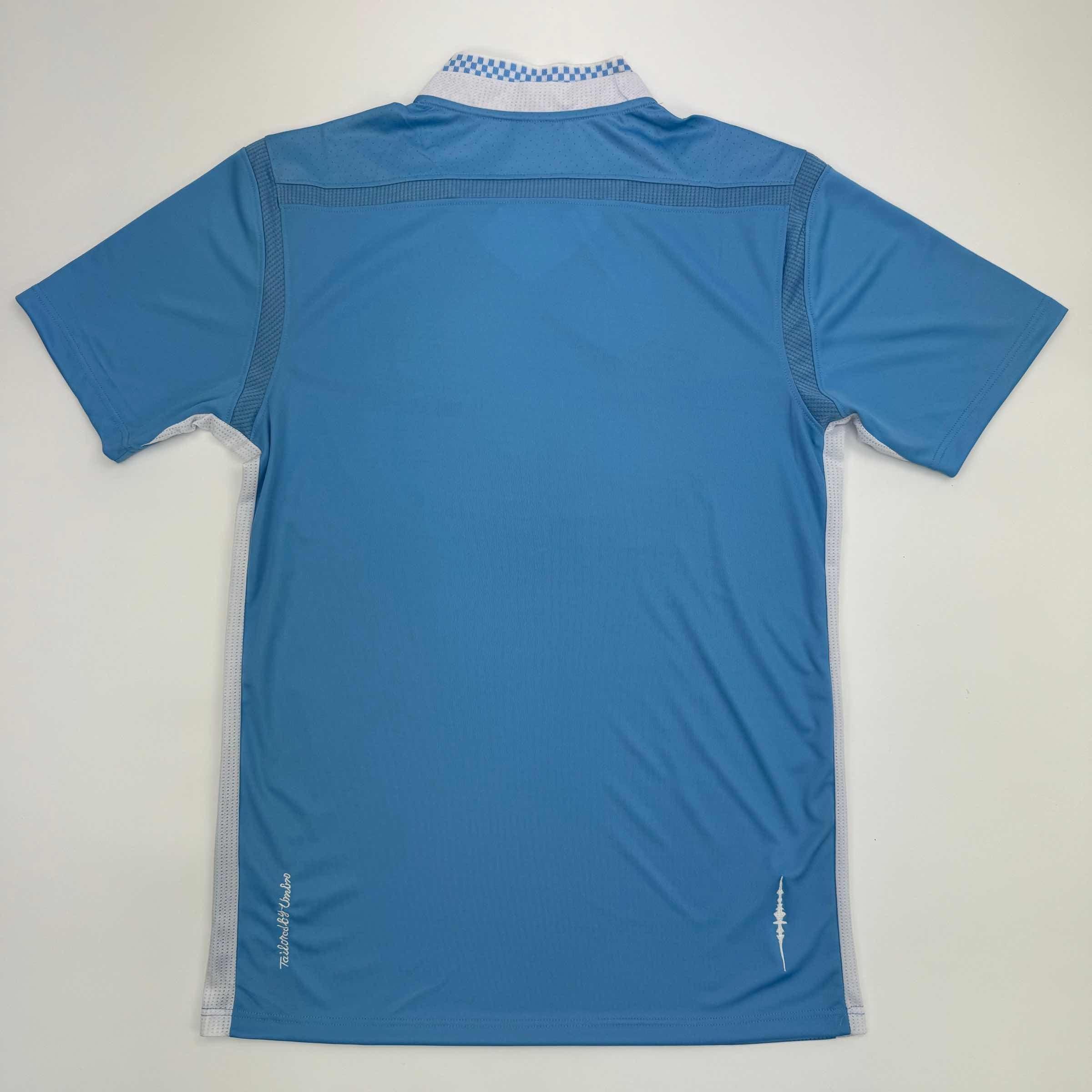 Autographed/Signed Sergio Kun Aguero Manchester City Blue Soccer Futbol Jersey Beckett BAS COA #2