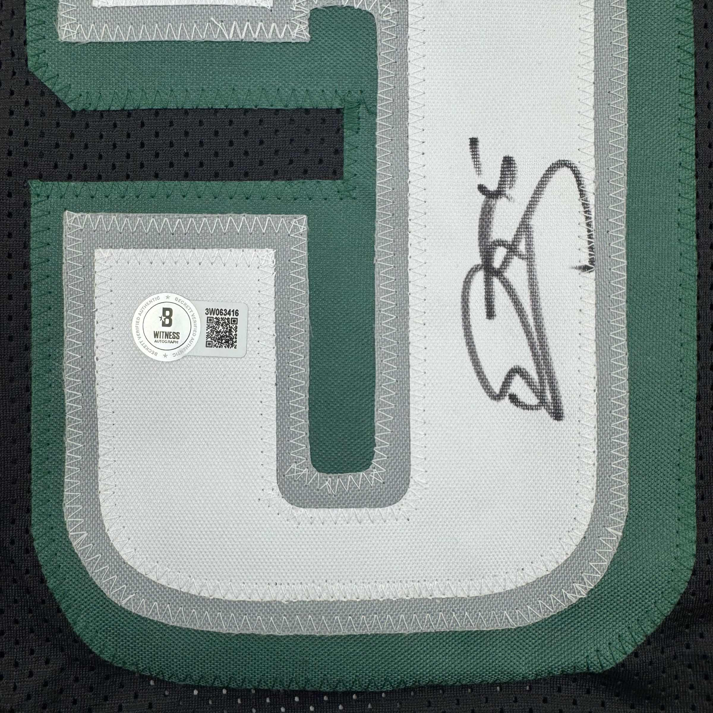 Autographed/Signed Donovan McNabb Philadelphia Black Football Jersey JSA COA