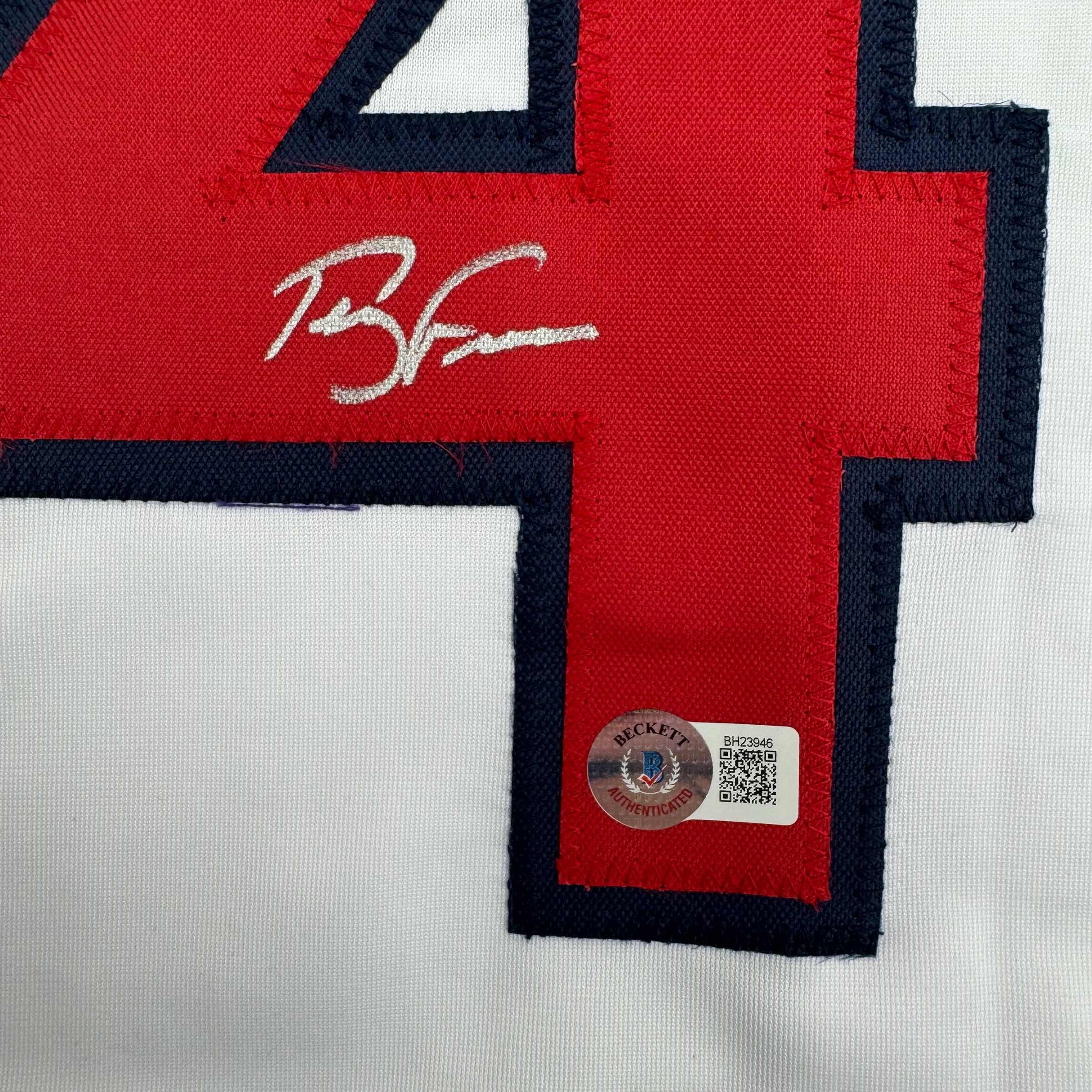 Autographed/Signed Terry Francona Boston White Baseball Jersey Beckett BAS COA