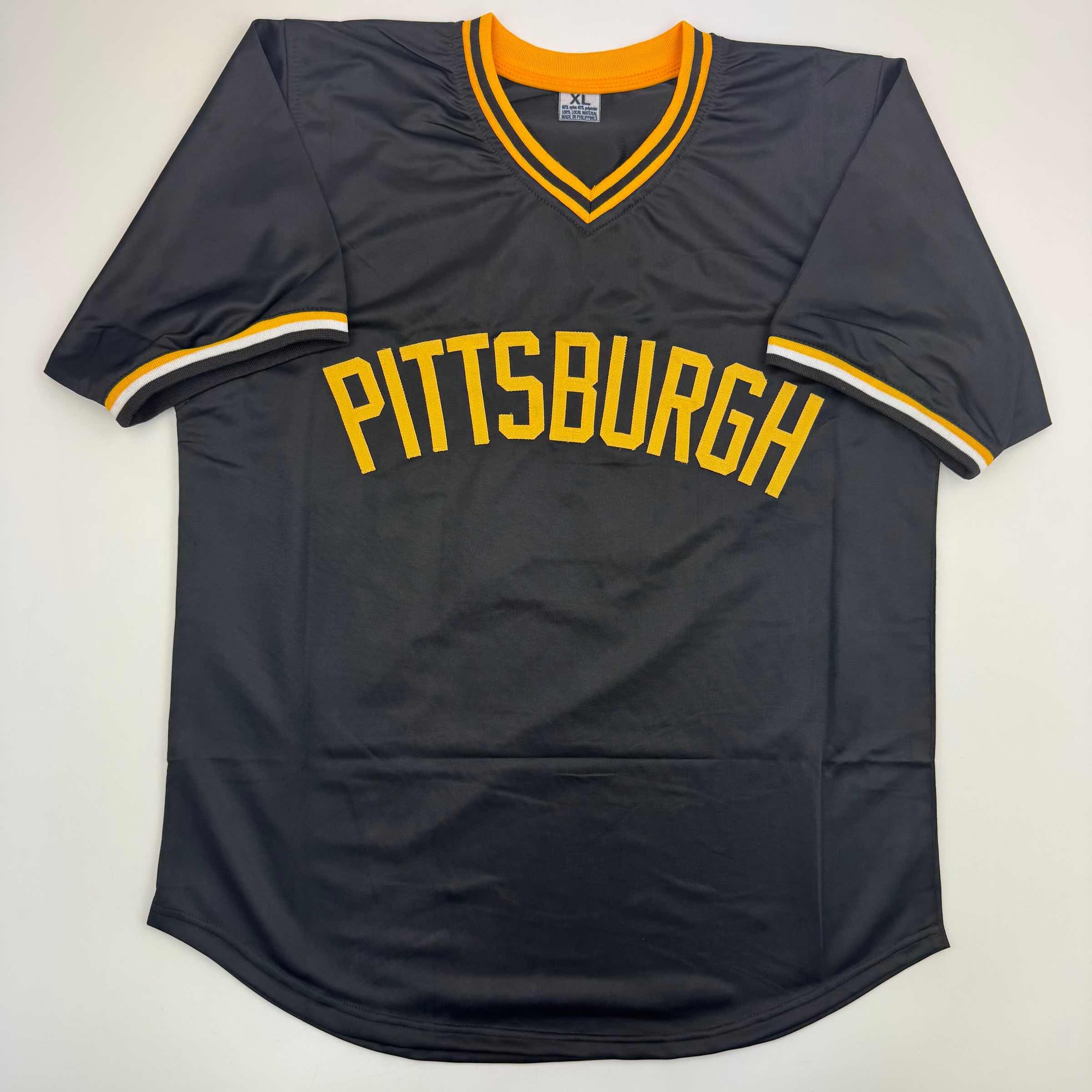 Autographed/Signed Tony Pena Pittsburgh Black Baseball Jersey JSA COA