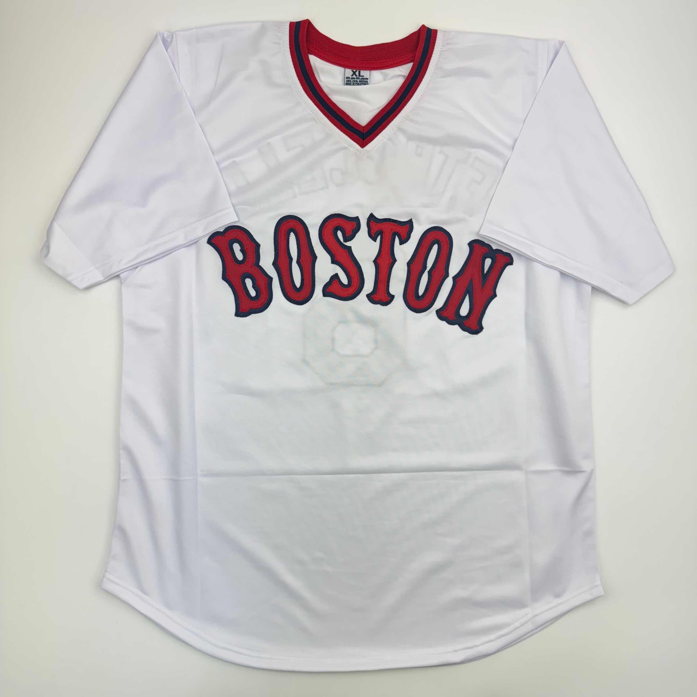 Autographed/Signed Rico Petrocelli HOF 1999 Boston White Baseball Jersey JSA COA