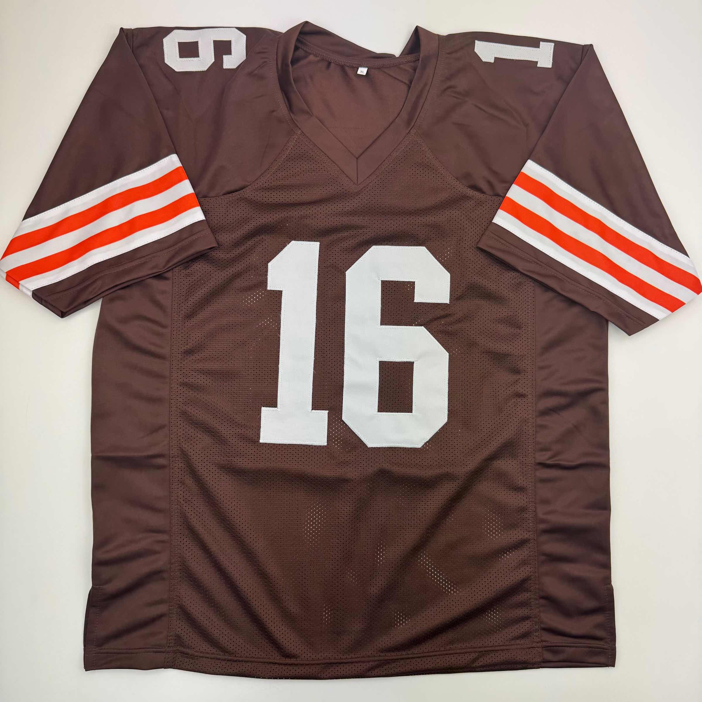 Autographed/Signed Josh Cribbs Cleveland Football Brown Jersey JSA COA