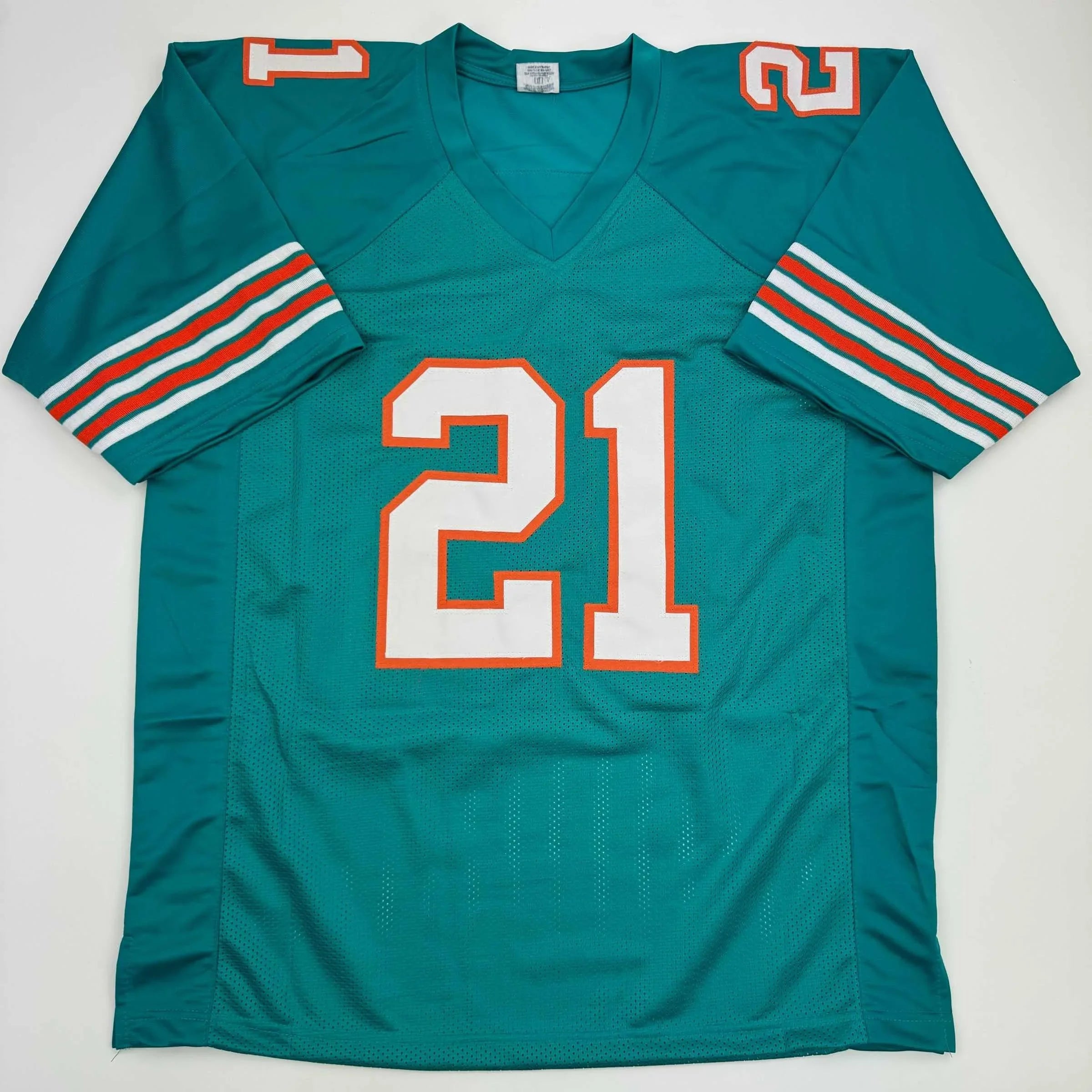 Autographed/Signed Jordan Poyer Miami Teal Football Jersey Beckett BAS COA
