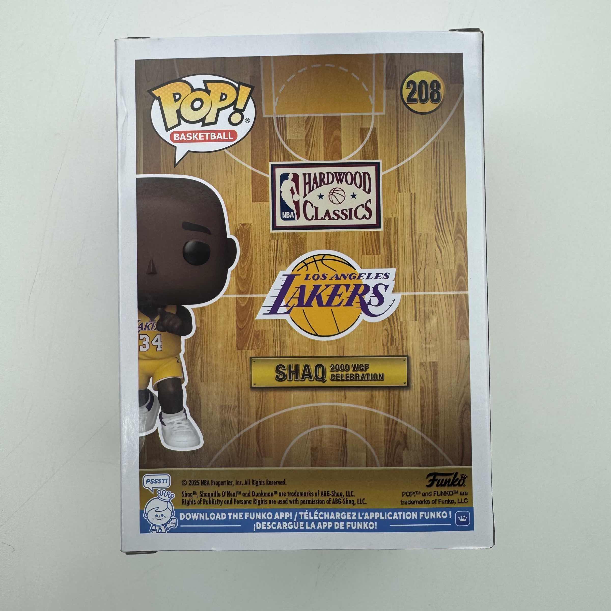 Autographed/Signed Shaq Shaquille O'Neal Orlando Magic Basketball Funko Pop #208 Figurine PSA COA