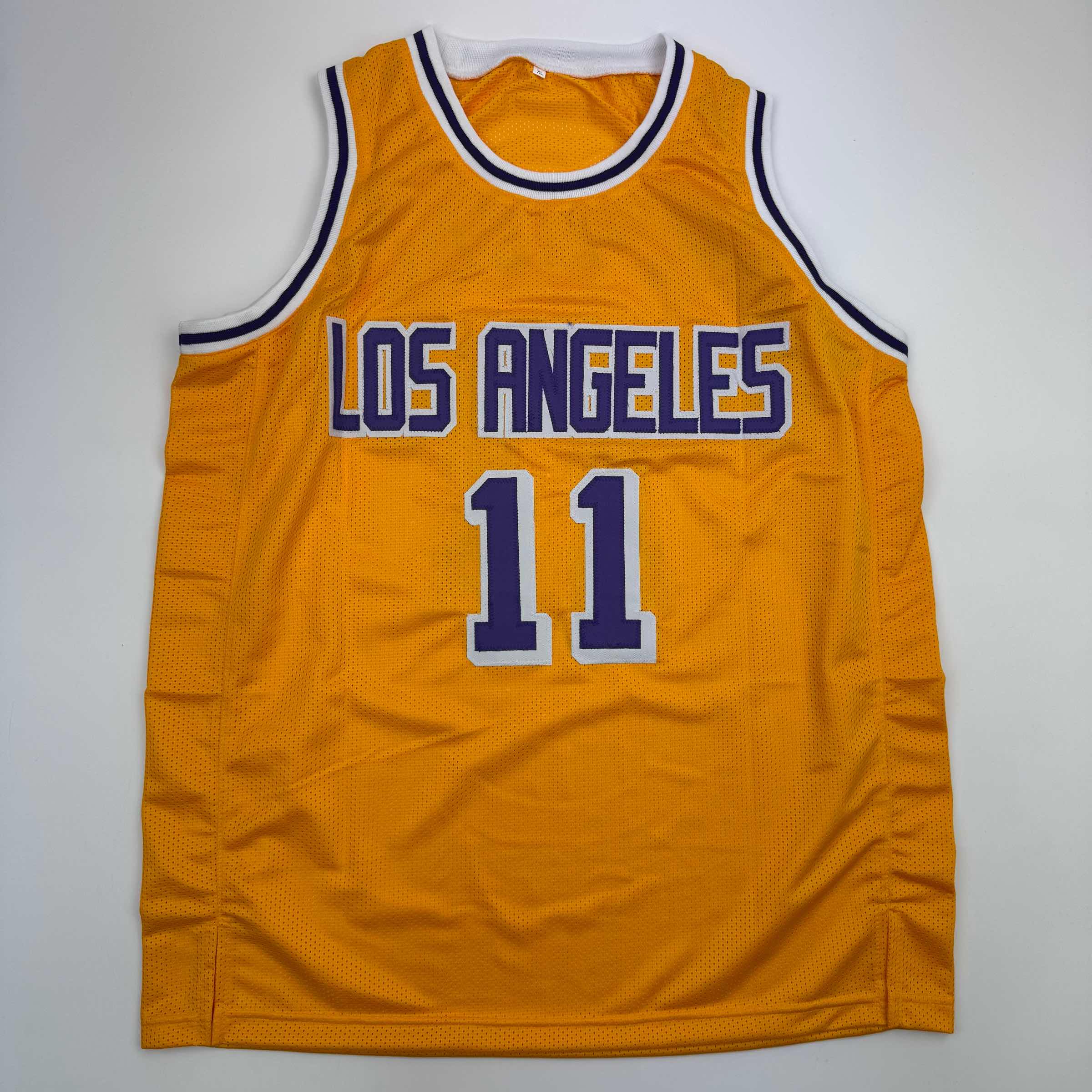 Autographed/Signed Bob McAdoo Los Angeles Yellow Basketball Jersey JSA COA