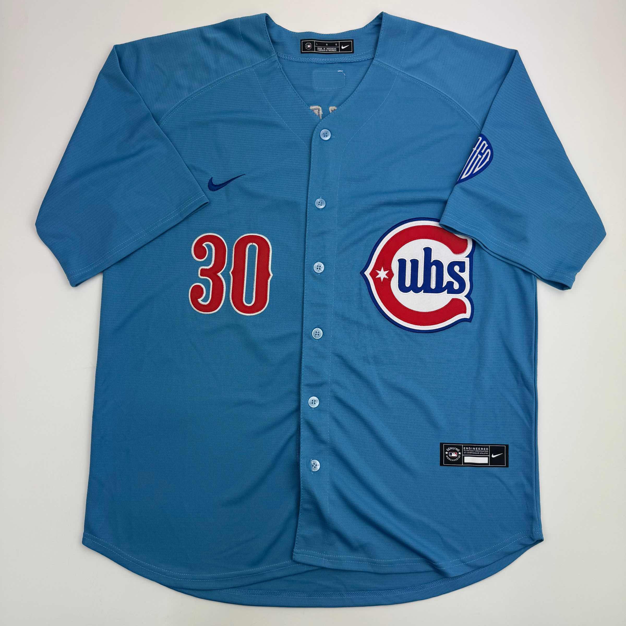 Autographed/Signed Kyle Tucker Chicago Blue Baseball Jersey Beckett BAS COA