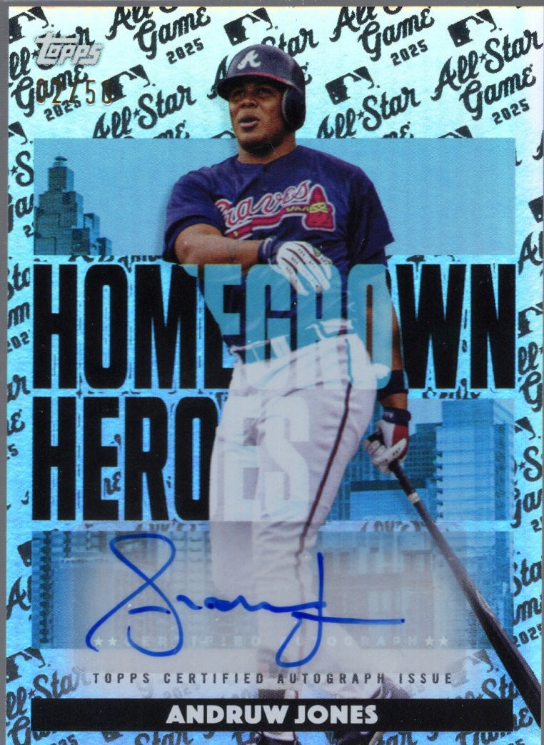 2025 Topps All Star Game Andruw Jones #HHAAJ Homegrown Heros Autograph Variation /50 Baseball Card