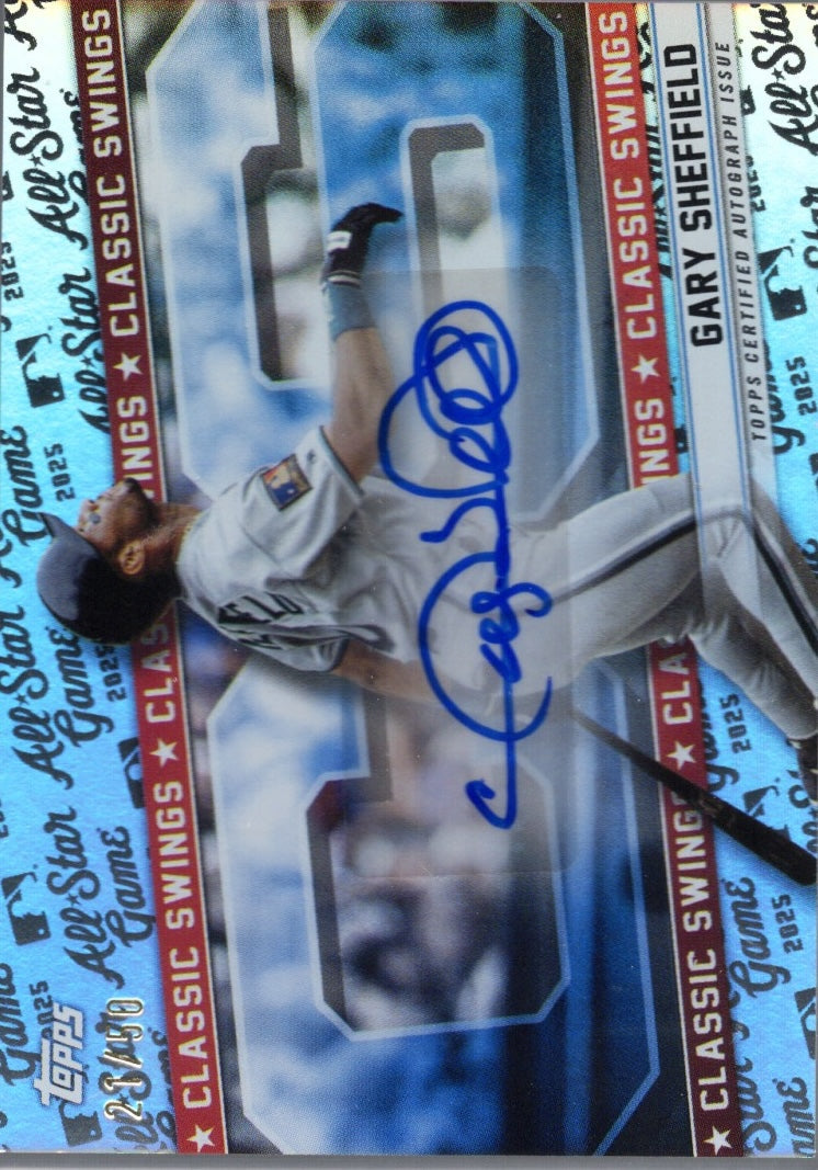 2025 Topps All Star Game Gary Sheffield #HHAGS Homegrown Heros Autograph Variation /50 Baseball Card