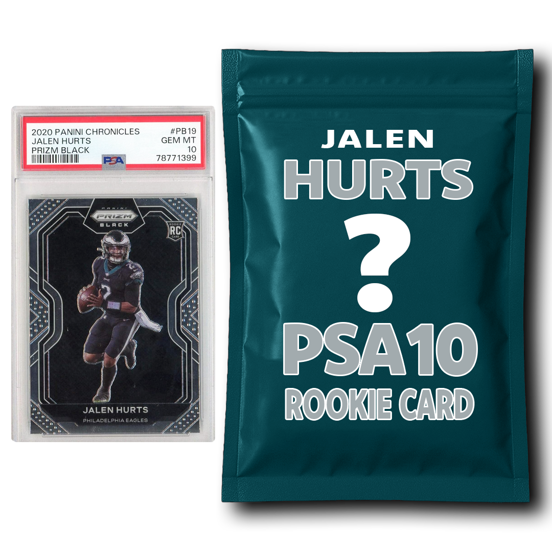 Jalen Hurts PSA 10 Graded Football Rookie Card Mystery Pack