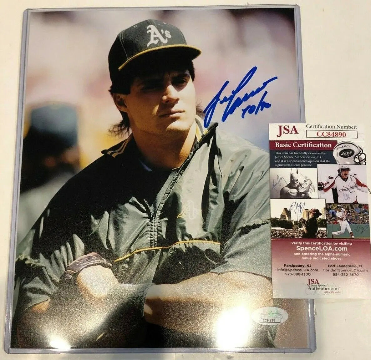Jose Canseco Autographed Signed Inscribed Oakland A's 8X10 Photo Jsa Coa