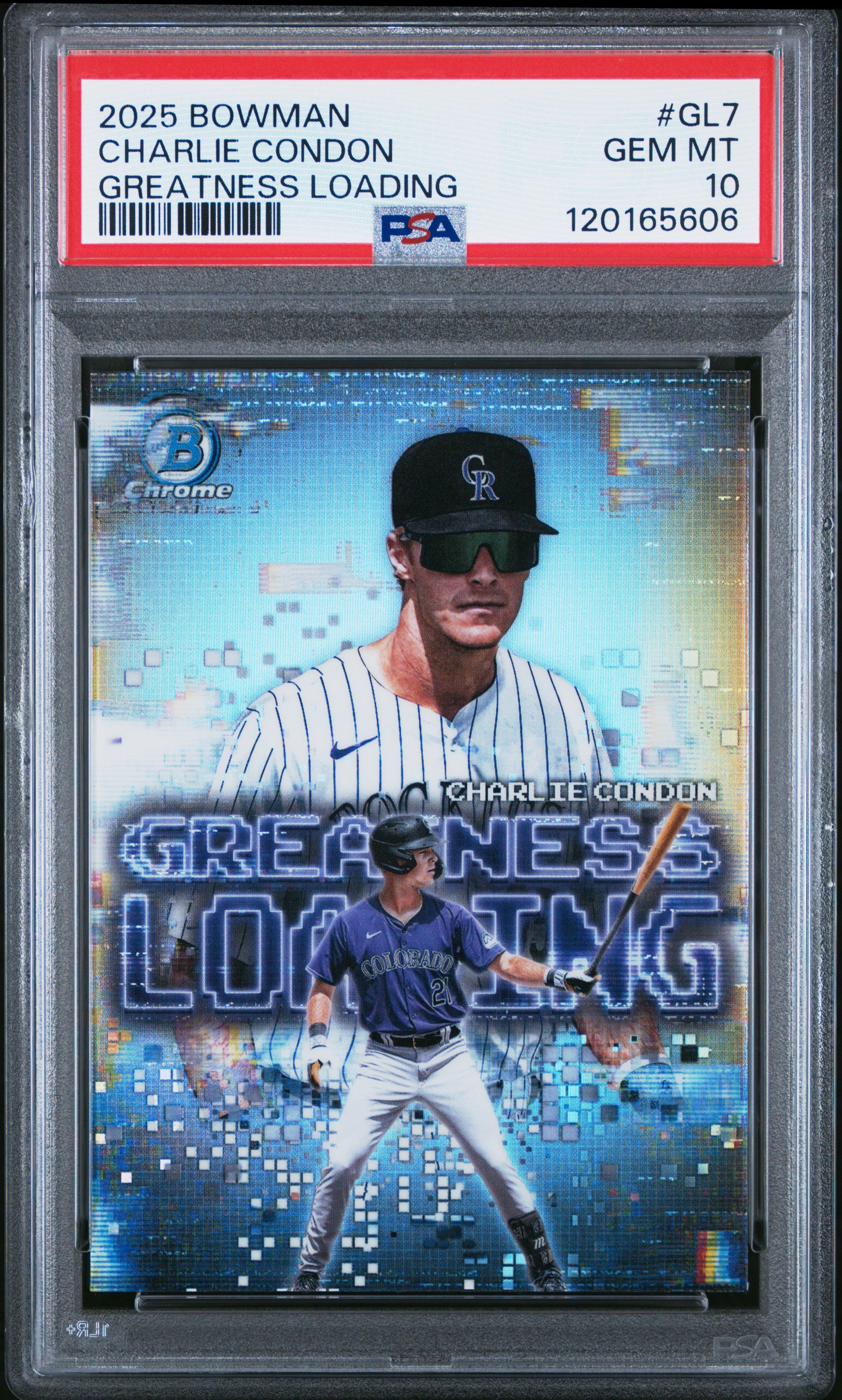Graded 2025 Topps Bowman Charlie Condon #GL7 Greatness Loading Rookie RC Baseball Card PSA 10 Gem Mint