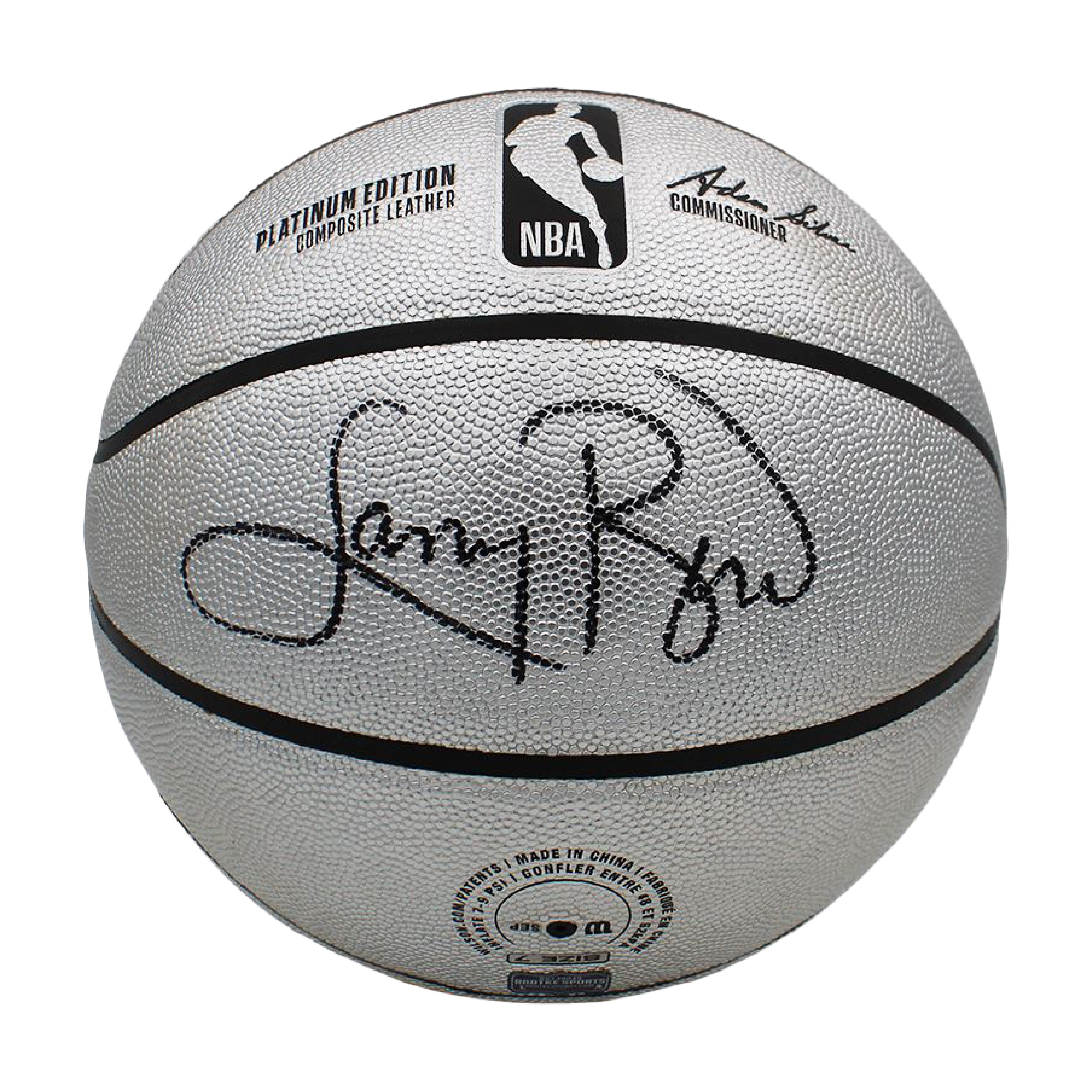Larry Bird Autographed Wilson Platinum Basketball - JSA
